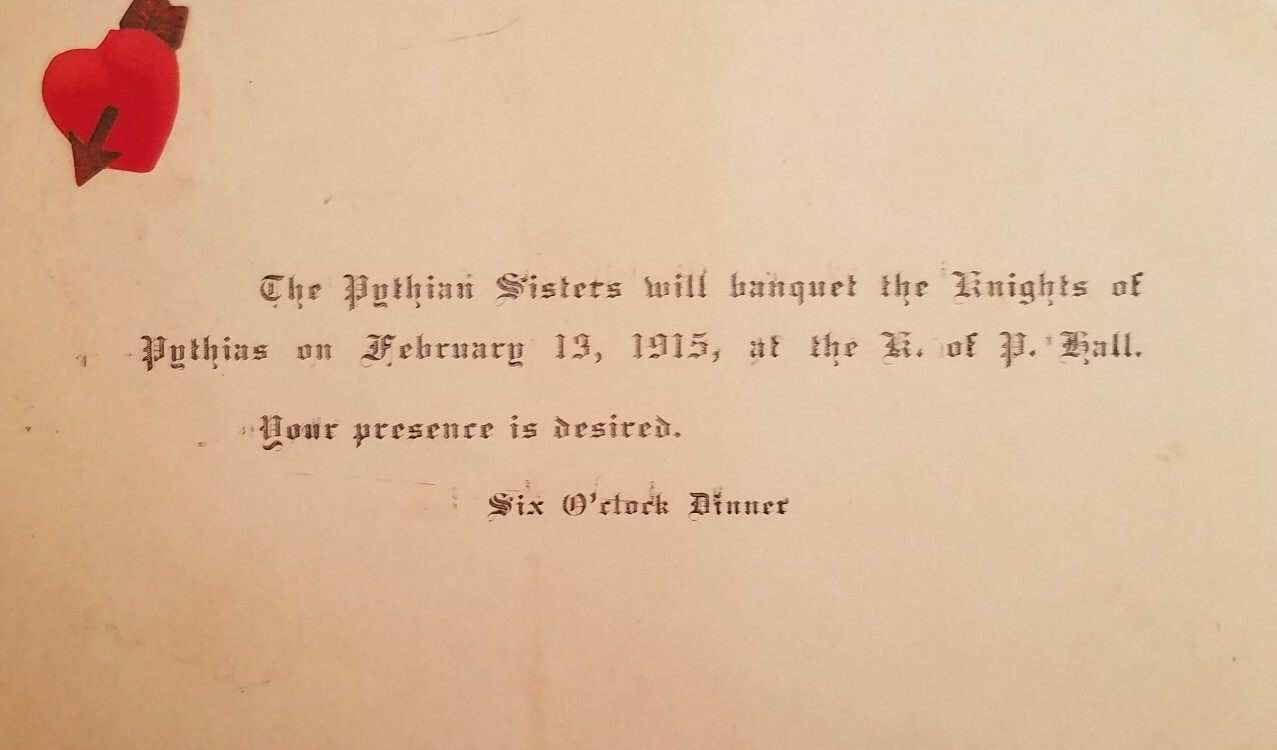 Postcard Knights of Pythias Sister International Fraternal Order Secret Society