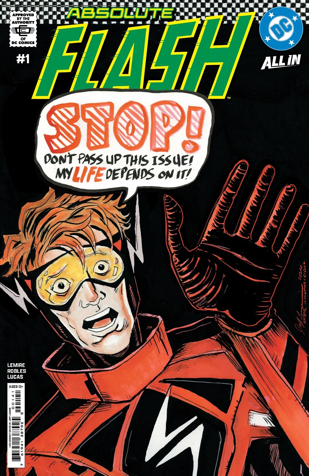 ABSOLUTE FLASH #1 1:25 JEFF LEMIRE VARIANT