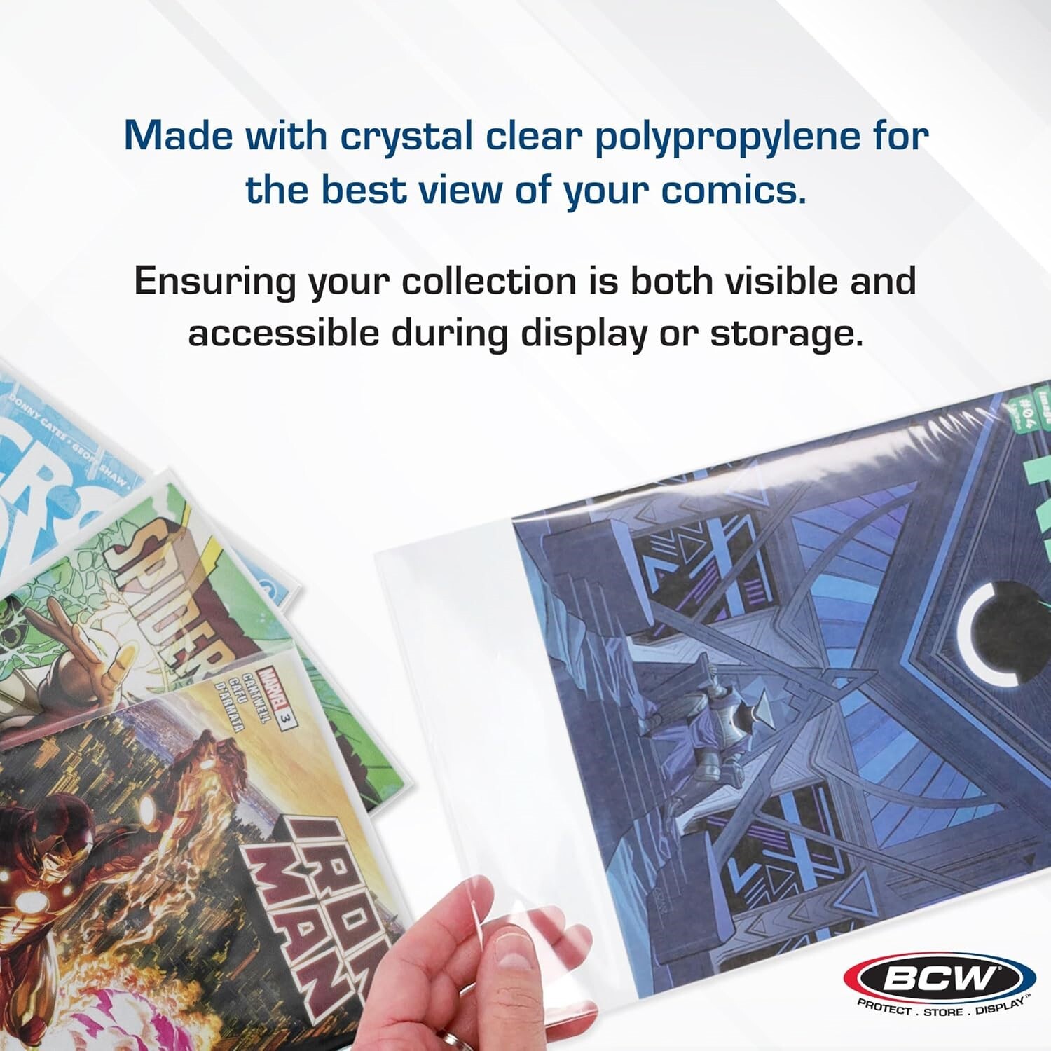 100 BCW Modern / Current Comic Book Protection Bags Sleeves 6 7/8 X 10 1/4 2 Mil