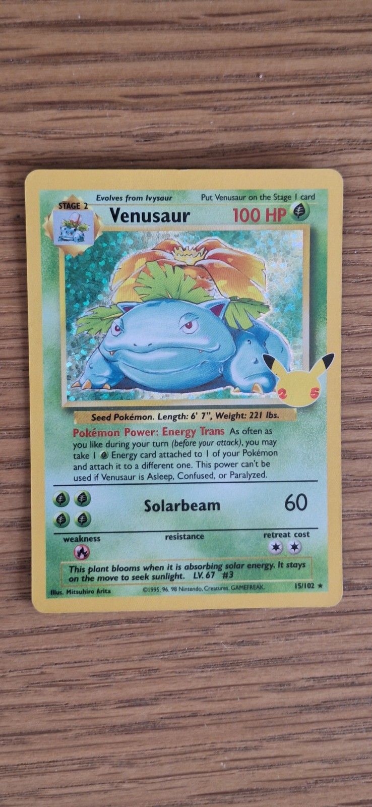 Venusaur 15/102 Celebrations: Classic Collection Holo