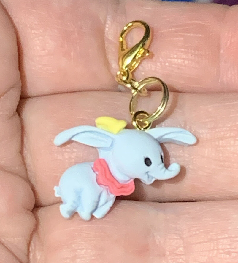 Dumbo The Elephant Charm Zipper Pull & Keychain Add On Clip!!