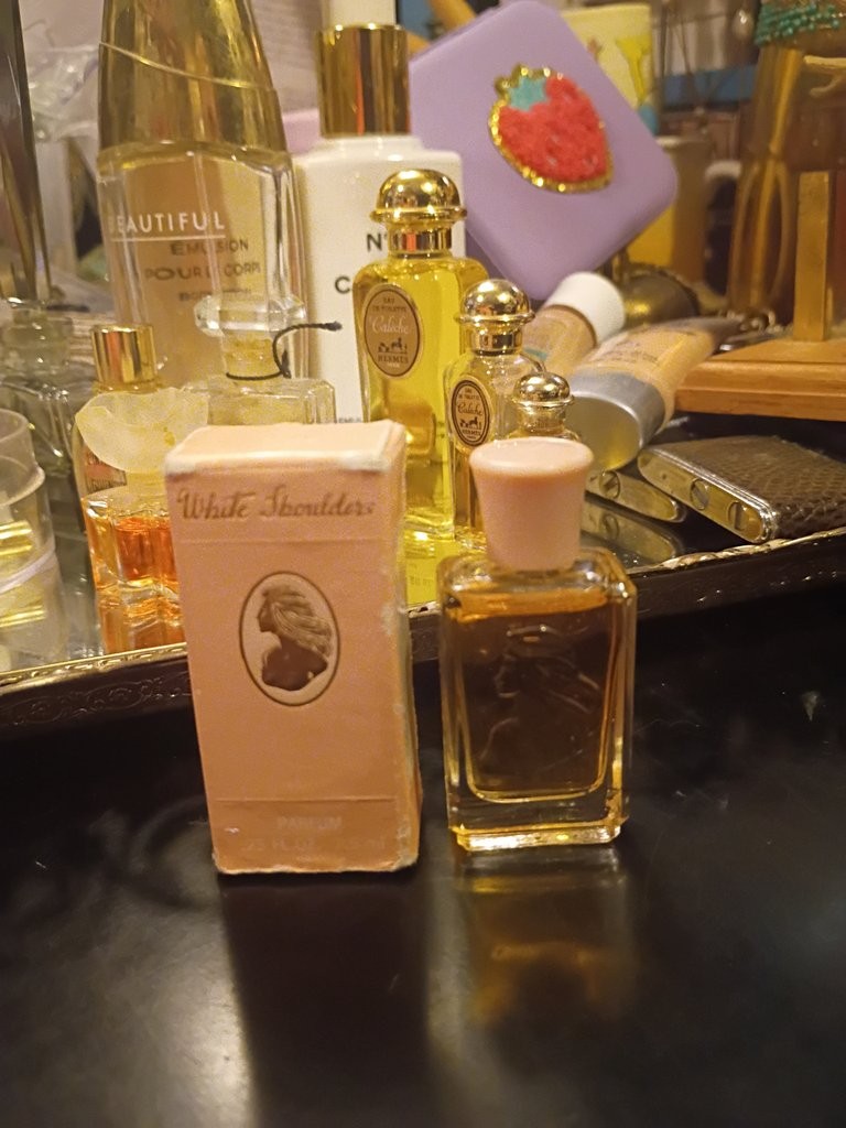 Vintage White Shoulders Perfume with Box .25 Fl Oz 7.5 ML