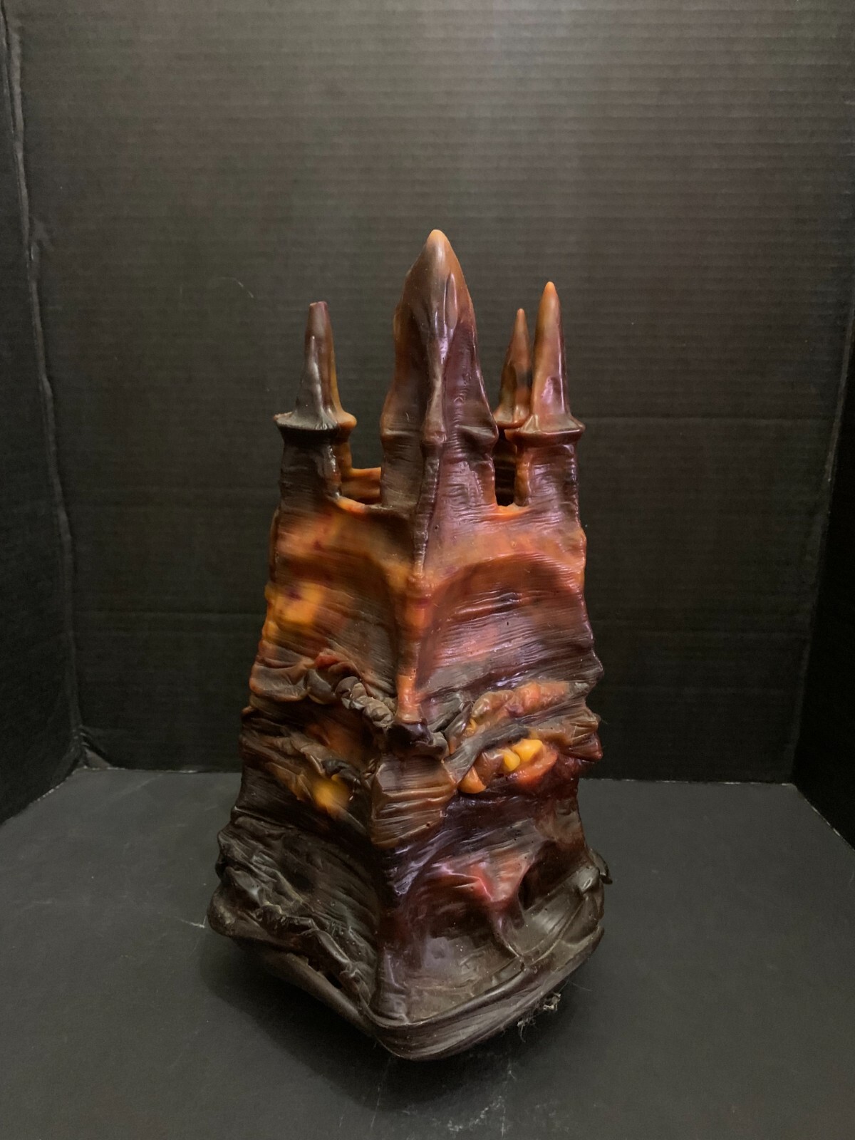 Vintage 1970’s-80’s Retro Mod Wax Pillar Candle Holder Castle
