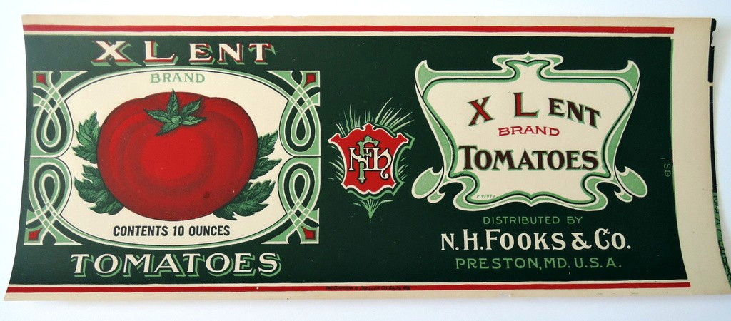 Wholesale Lot of 100 Original Vintage XLENT Tomato Can Labels NOS