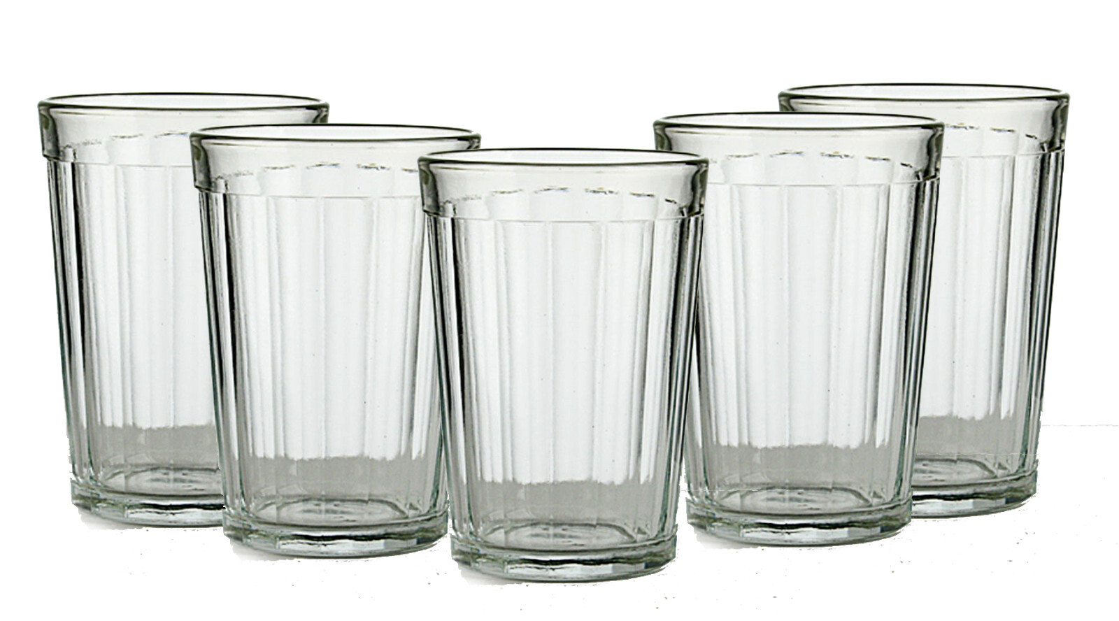 Set of 5 Russian Tea Glasses for Holder Podstakannik Soviet Granyonyi Glassware