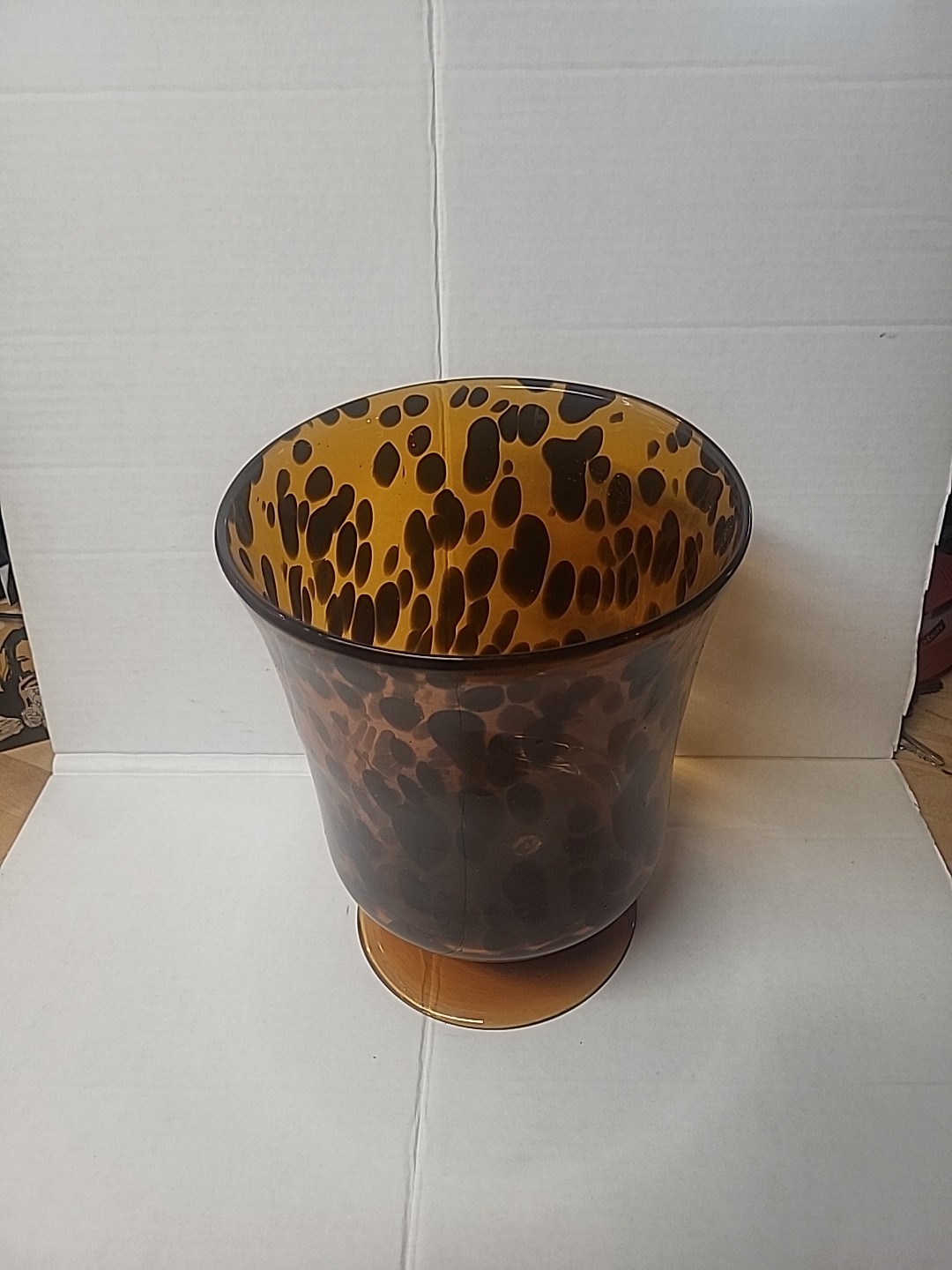Ralph Lauren Tortoiseshell Hurracan Vase 9 Inches High