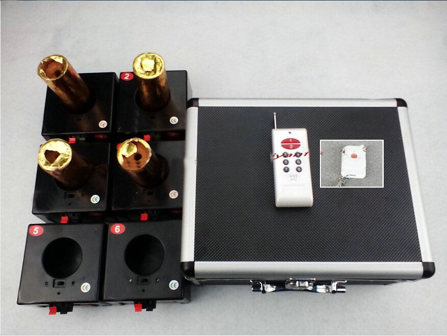 2022New+6Cue Cold fireworks firing system+2Remote+wedding equipment+Salvo Fire