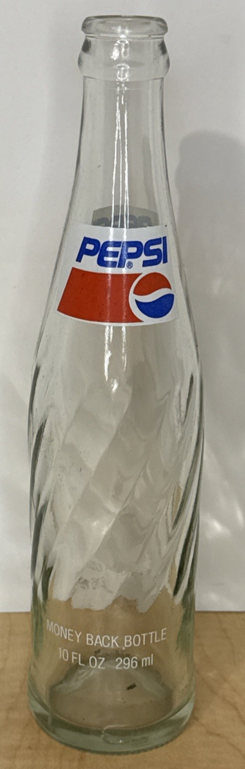 Vintage 1990s Pepsi Swirl 10oz Money Back Bottle ACL