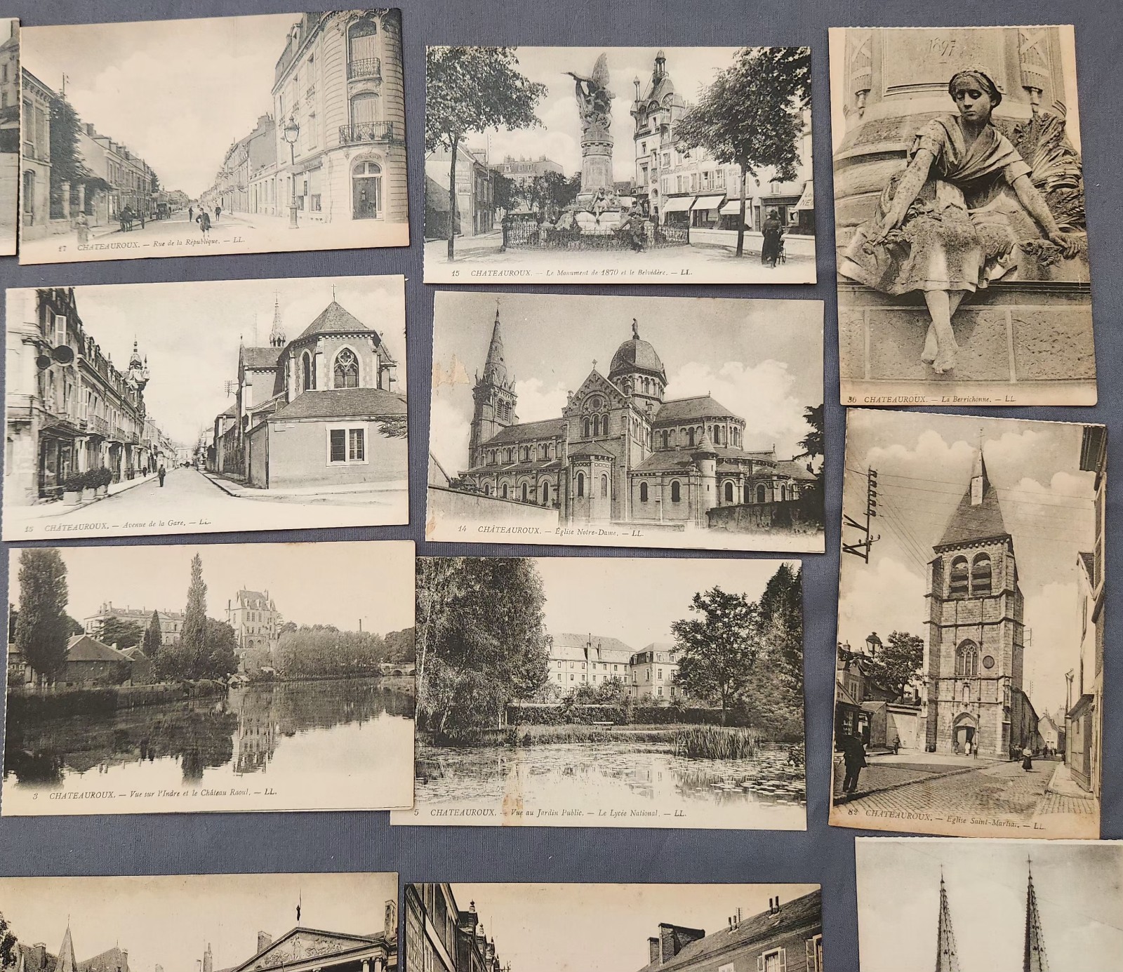 Lot of 43 FRANCE Chateauroux RPPC Reims Cathedral Postcard 1900-2000’s City VTG