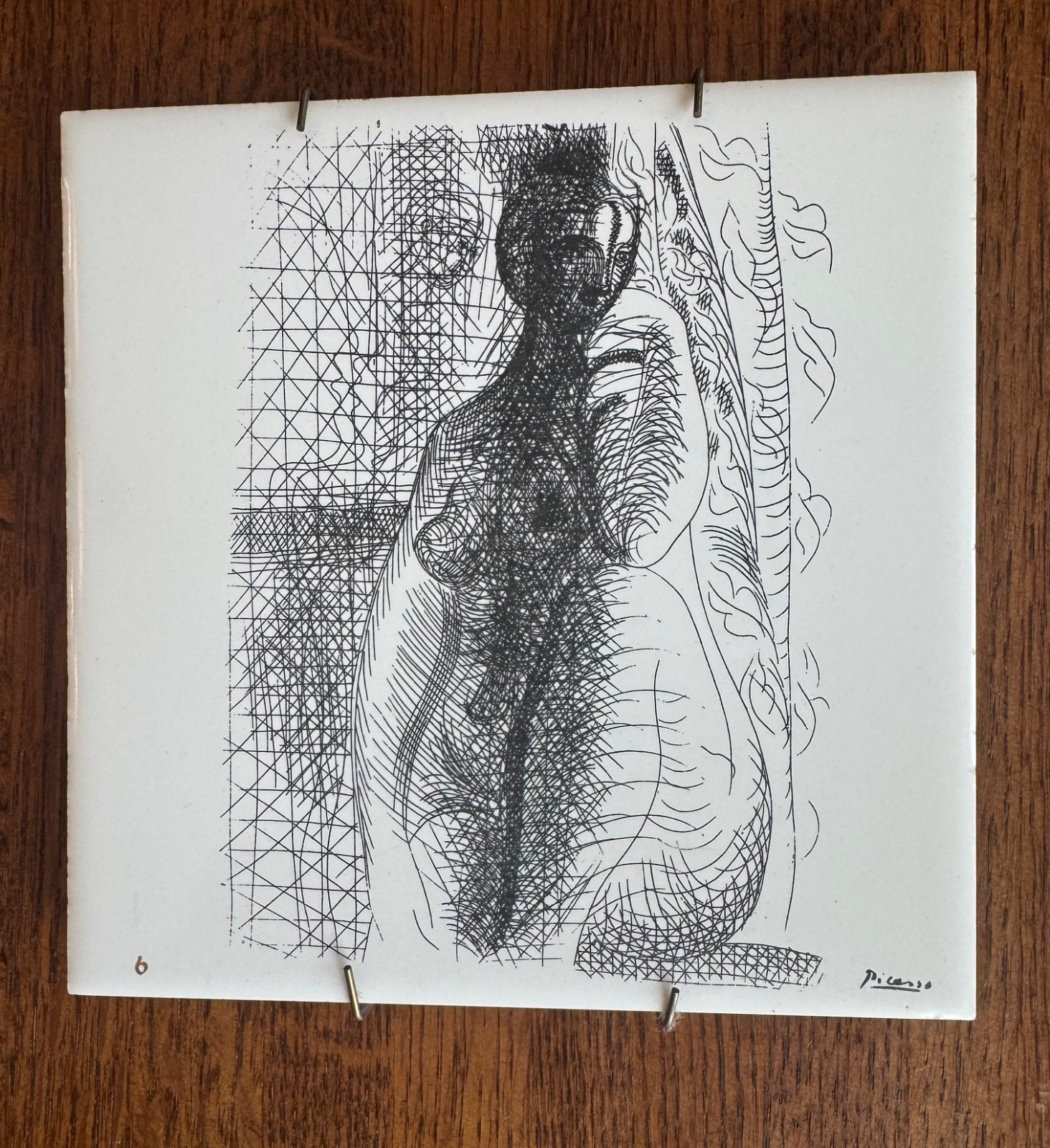 1976 La Femme Estate of Pablo Picasso Paris 6″ Art Tile Set of 4
