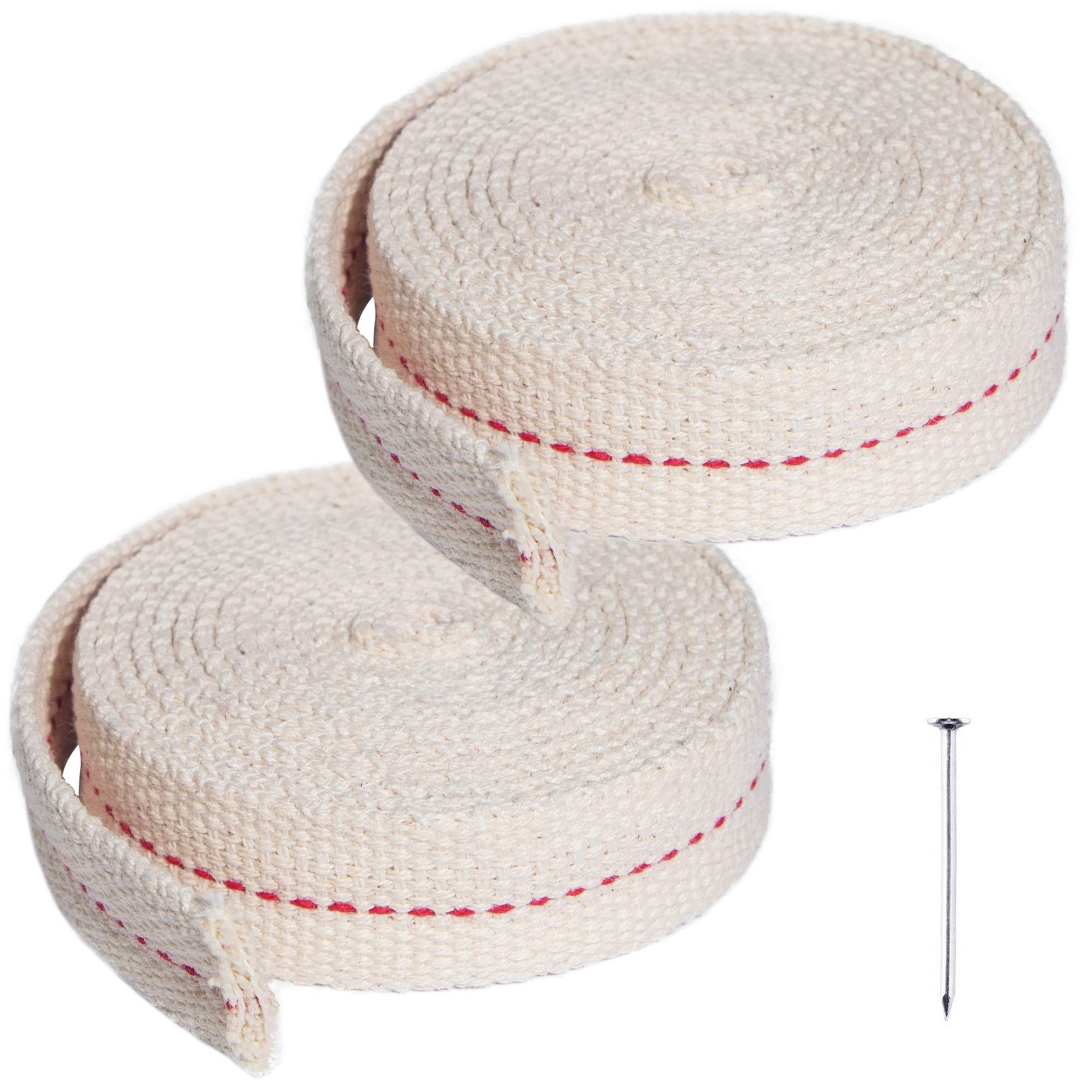 Flat Cotton Wick, 2 Rolls/13 Feet Cotton Oil Lamp Wick 3/4 Inch Cotton Lantern