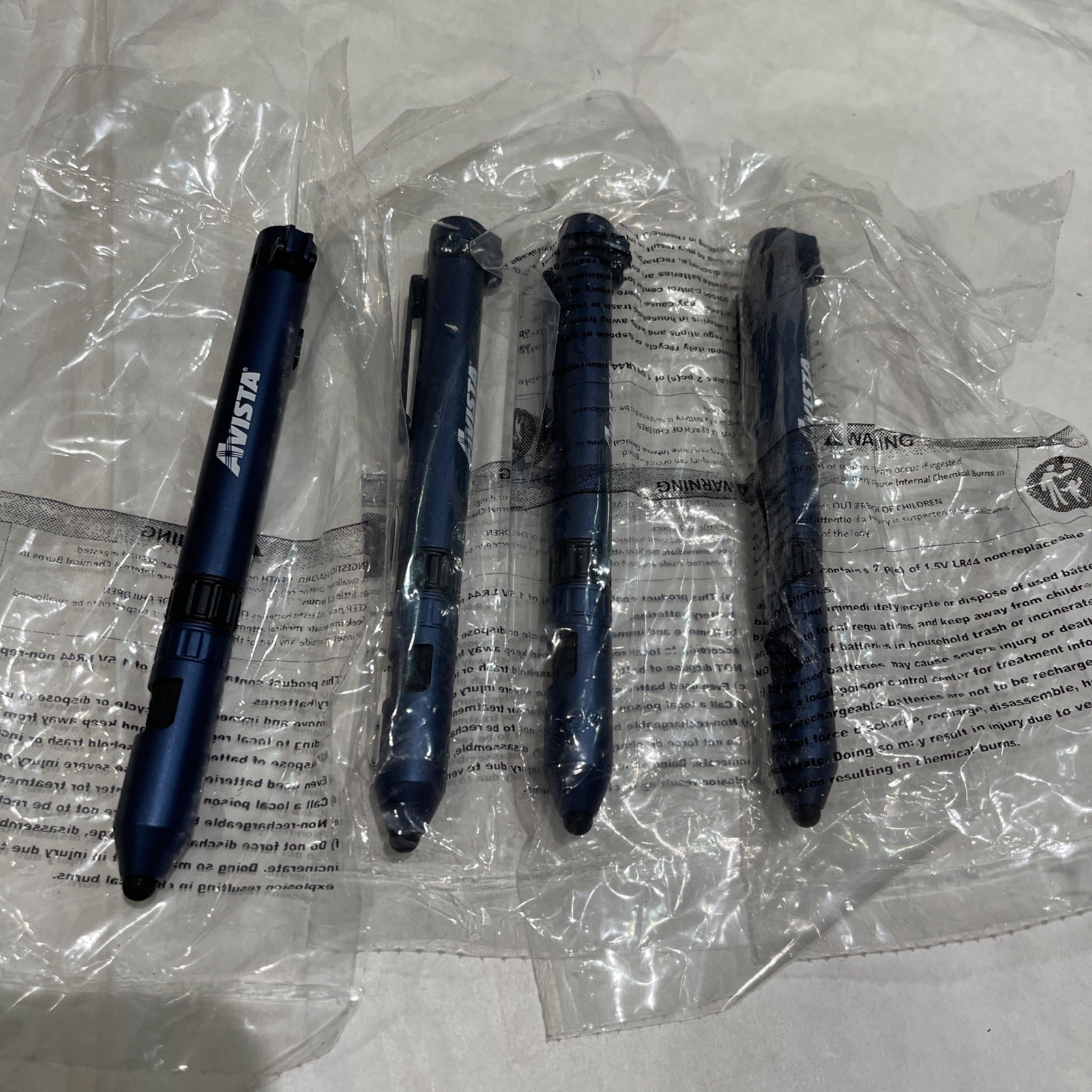 Qty 4 Tactical Pen 6-in-1 / Flashlight / Ballpoint /Compass/Screwdriver/Stylus