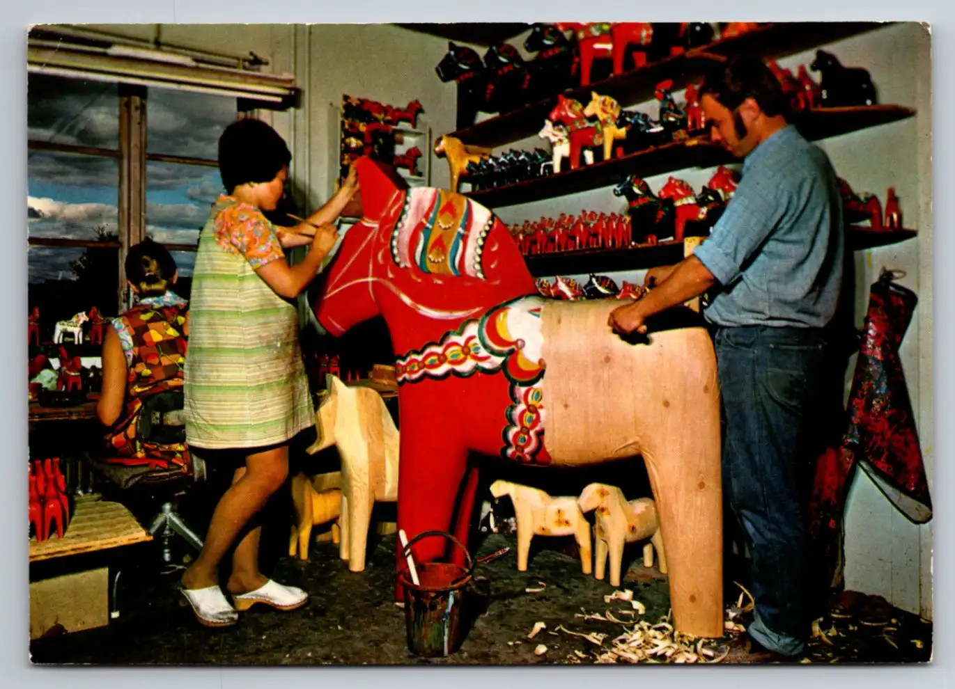 Dalahäst Wooden Horse Handcrafted Decor Dalarna Sweden Tourist Souvenir