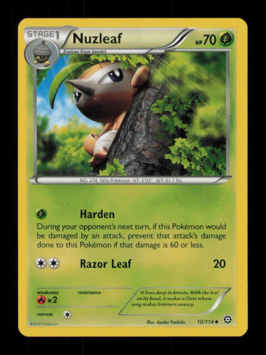 NUZLEAF UNCOMMON 10/114 LP POKEMON