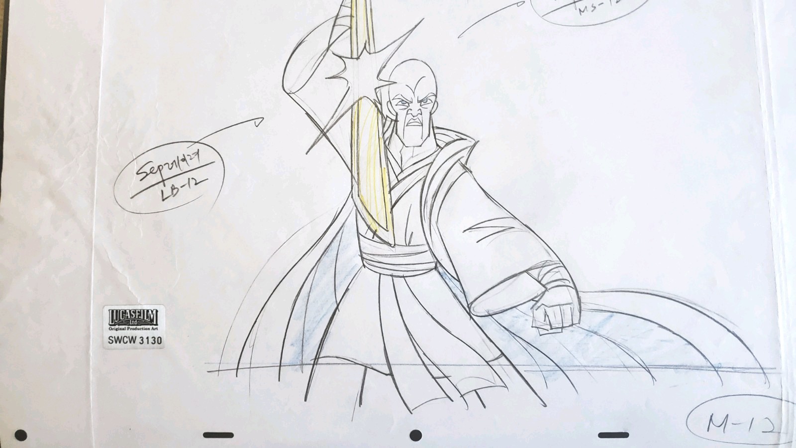 Star Wars Clone Wars Original Production Art Jedi Master Mace Windu LucasFilm