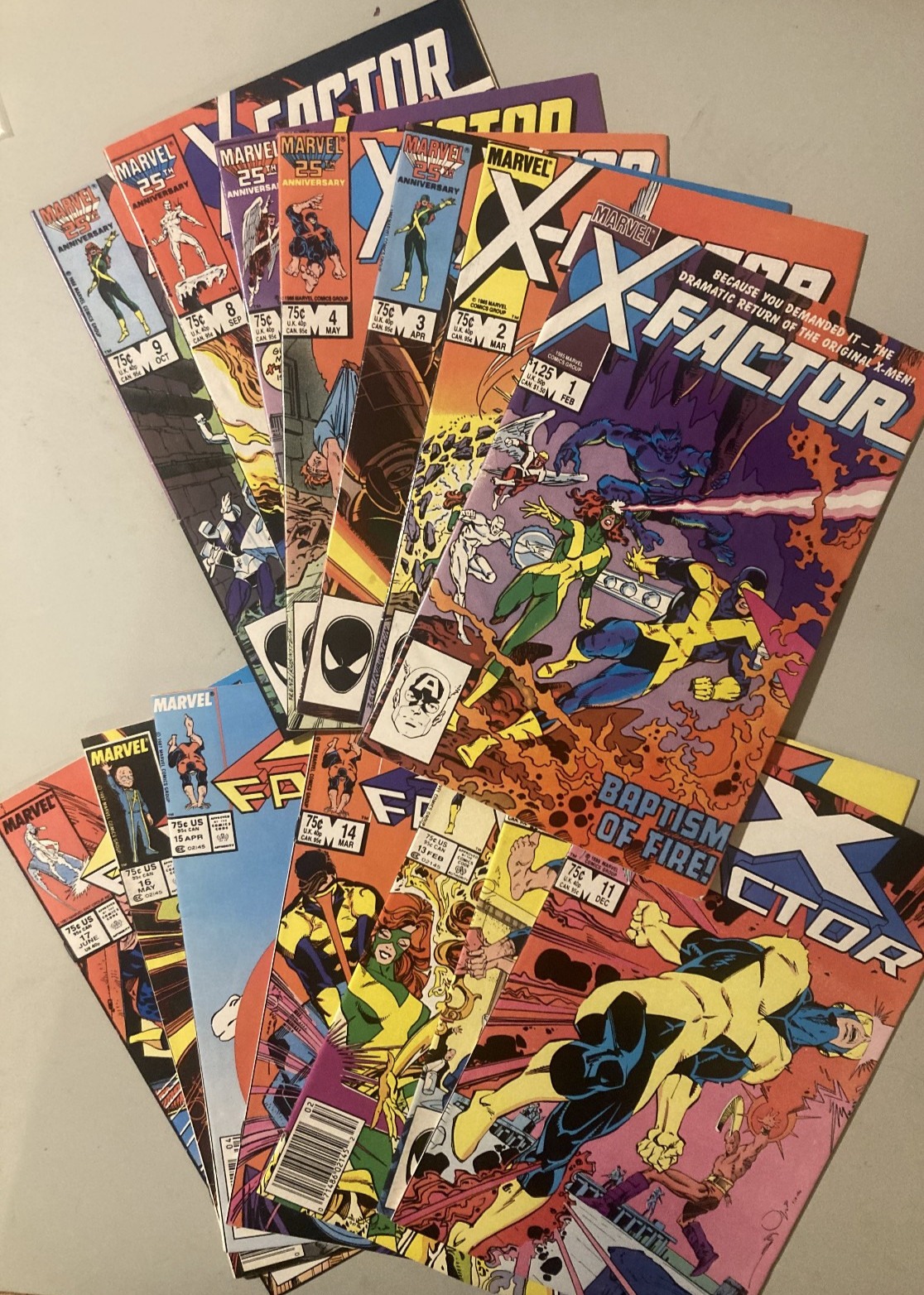 X-Factor 1-4 7-9 11-17 (1986 Marvel) Louise Simonson Butch Guice Run Lot of 14
