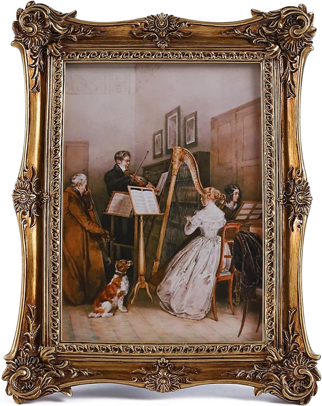 SIKOO Vintage Picture Frames 4×6 Antique Ornate Picture Frame Tabletop and Wall