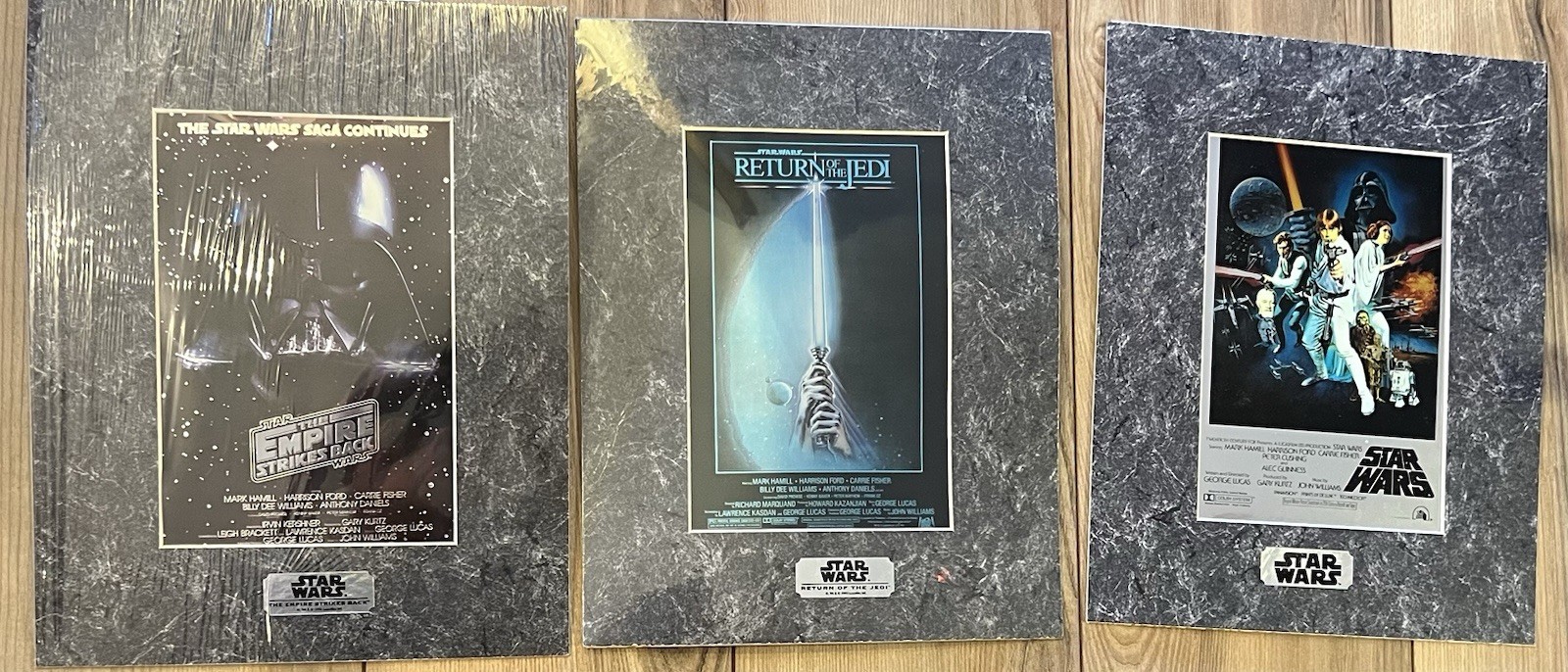 Star Wars ESB ChromArt Movie Posters Lot Of 3 w/ COA Vintage 90s Y2K