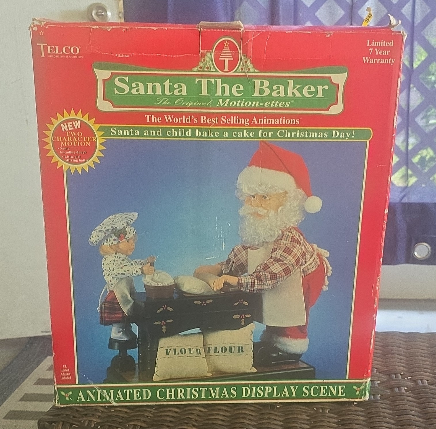 Telco Animated Santa Christmas Display 1996 Plug-In Collectible[IT WORKS]