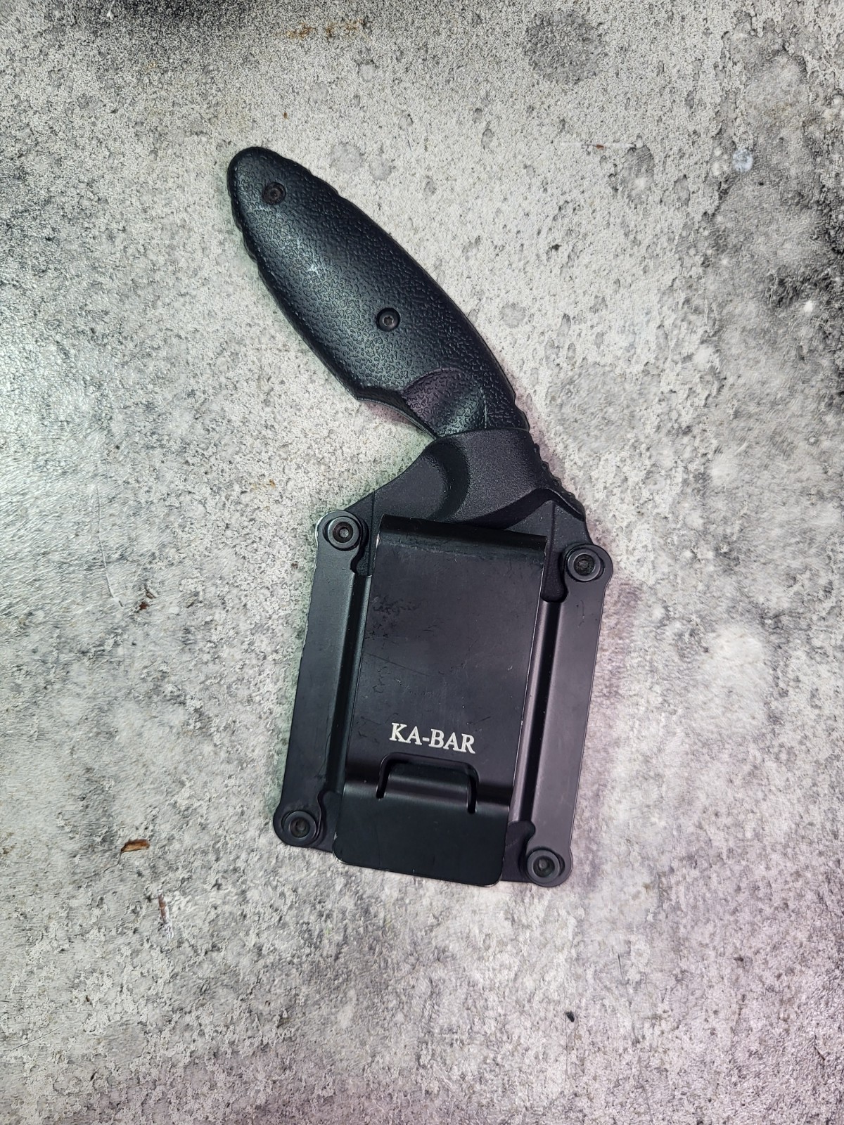 Ka-bar Black Knife With Sheath #1482