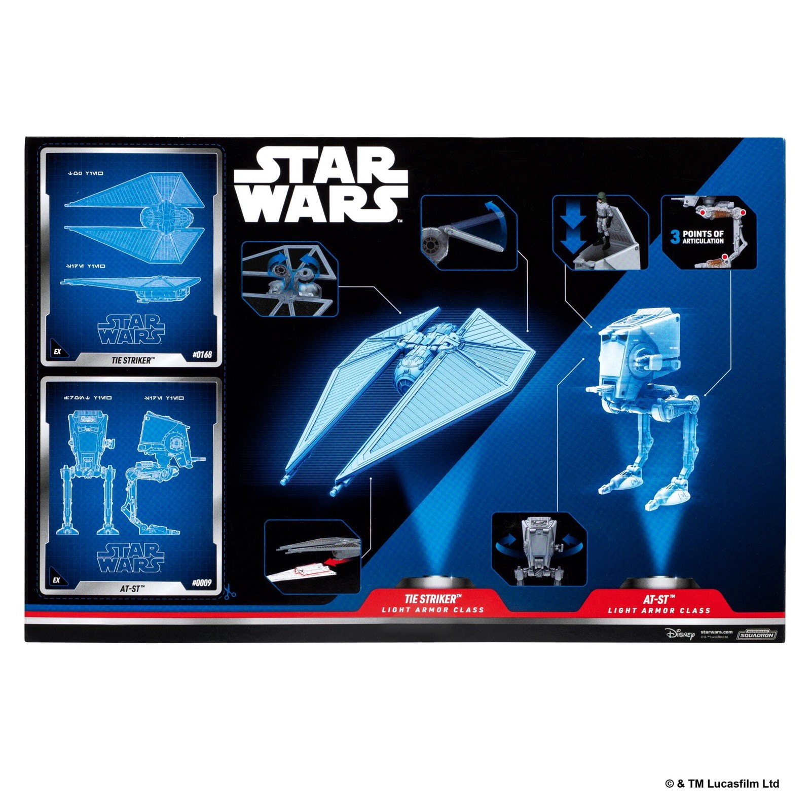Star Wars Micro Galaxy Squadron Imperial Battle Pack Rouge One Tie Striker/AT-ST