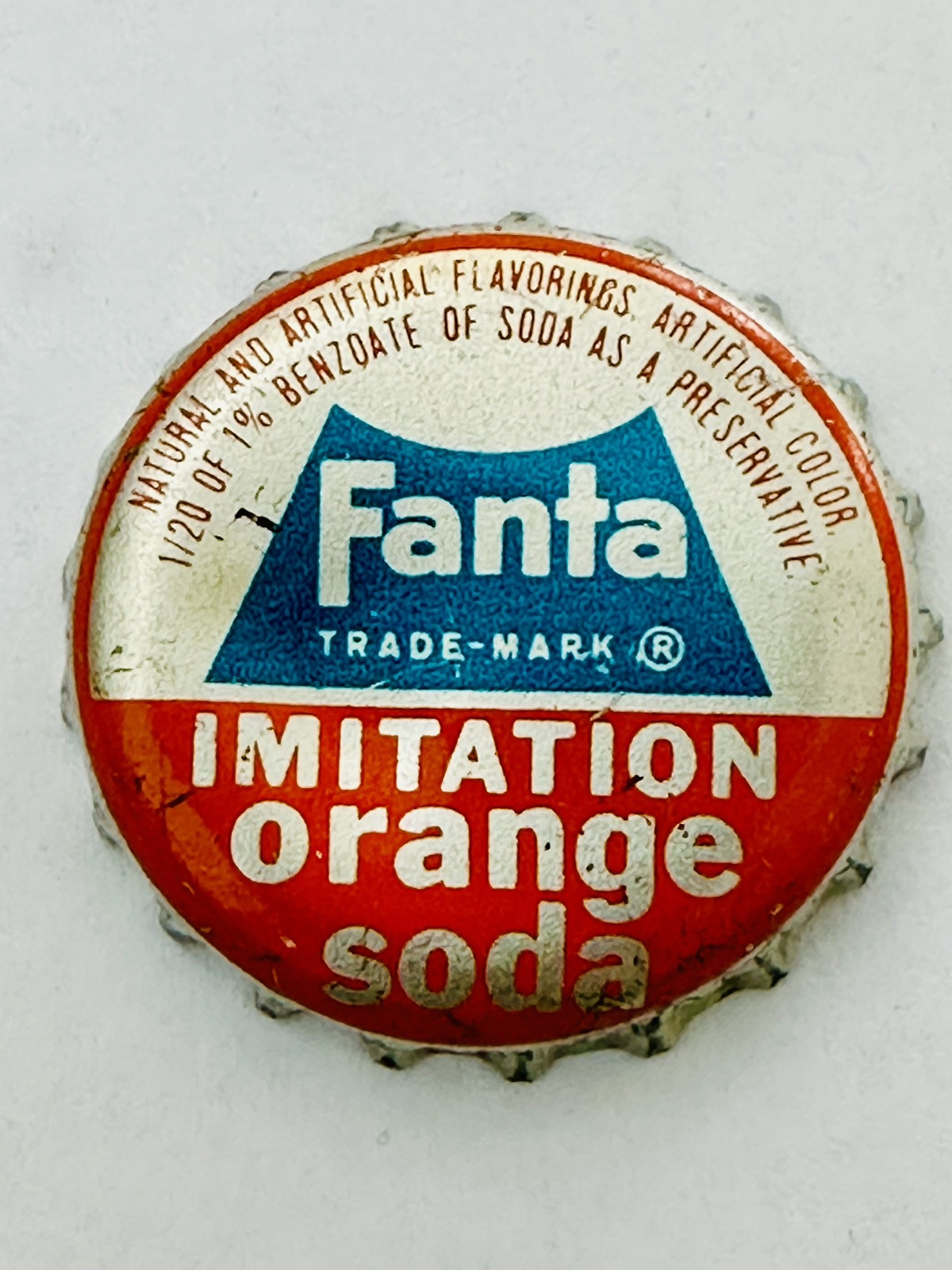 VNT Fanta Trade Mark Imitation orange soda Bottle Cap Cork Lined Williston ND