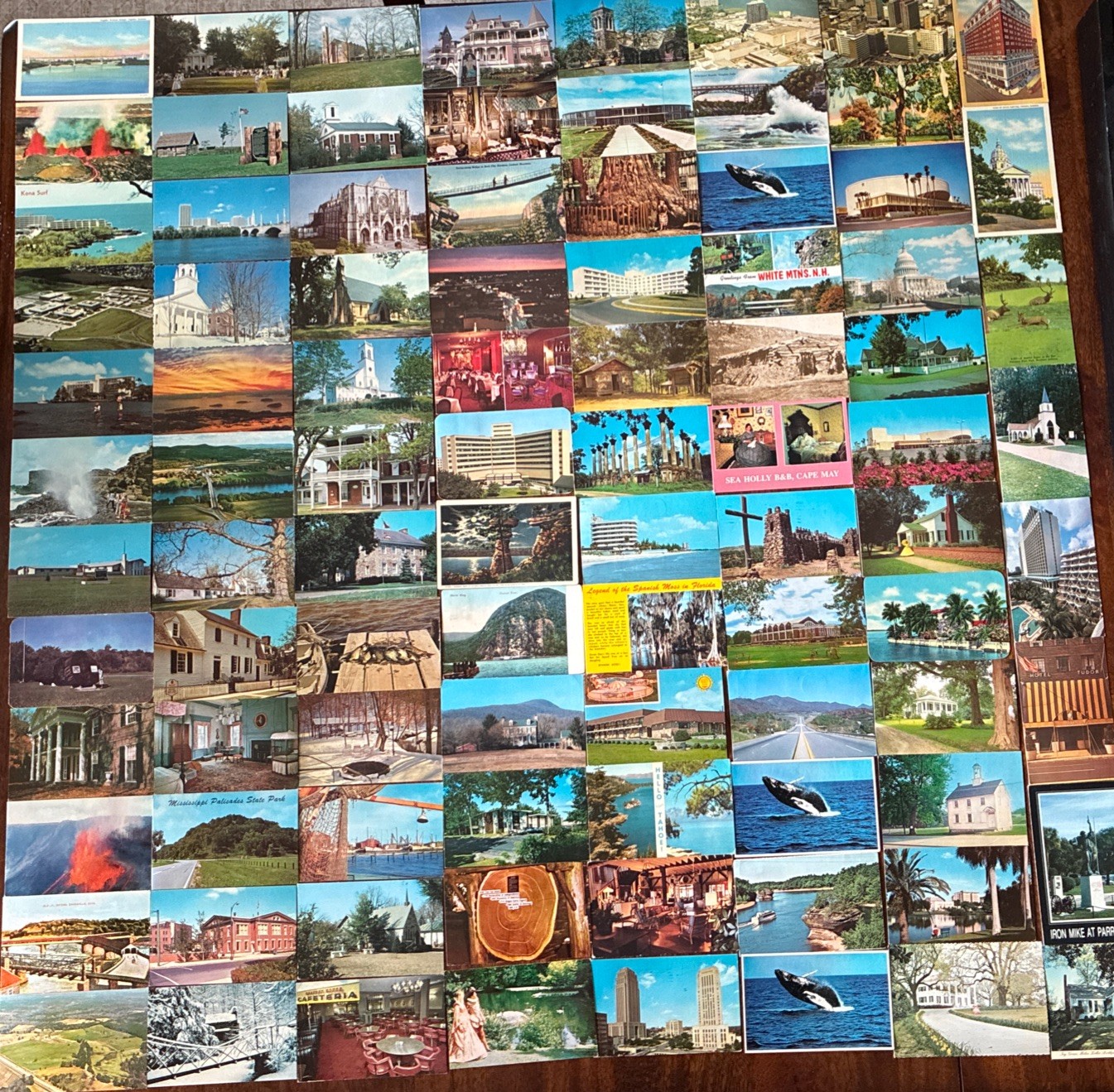 Lot Of 92 U.S. Towns, Scenes, Cities And Nature From Mid To Late 20th Century