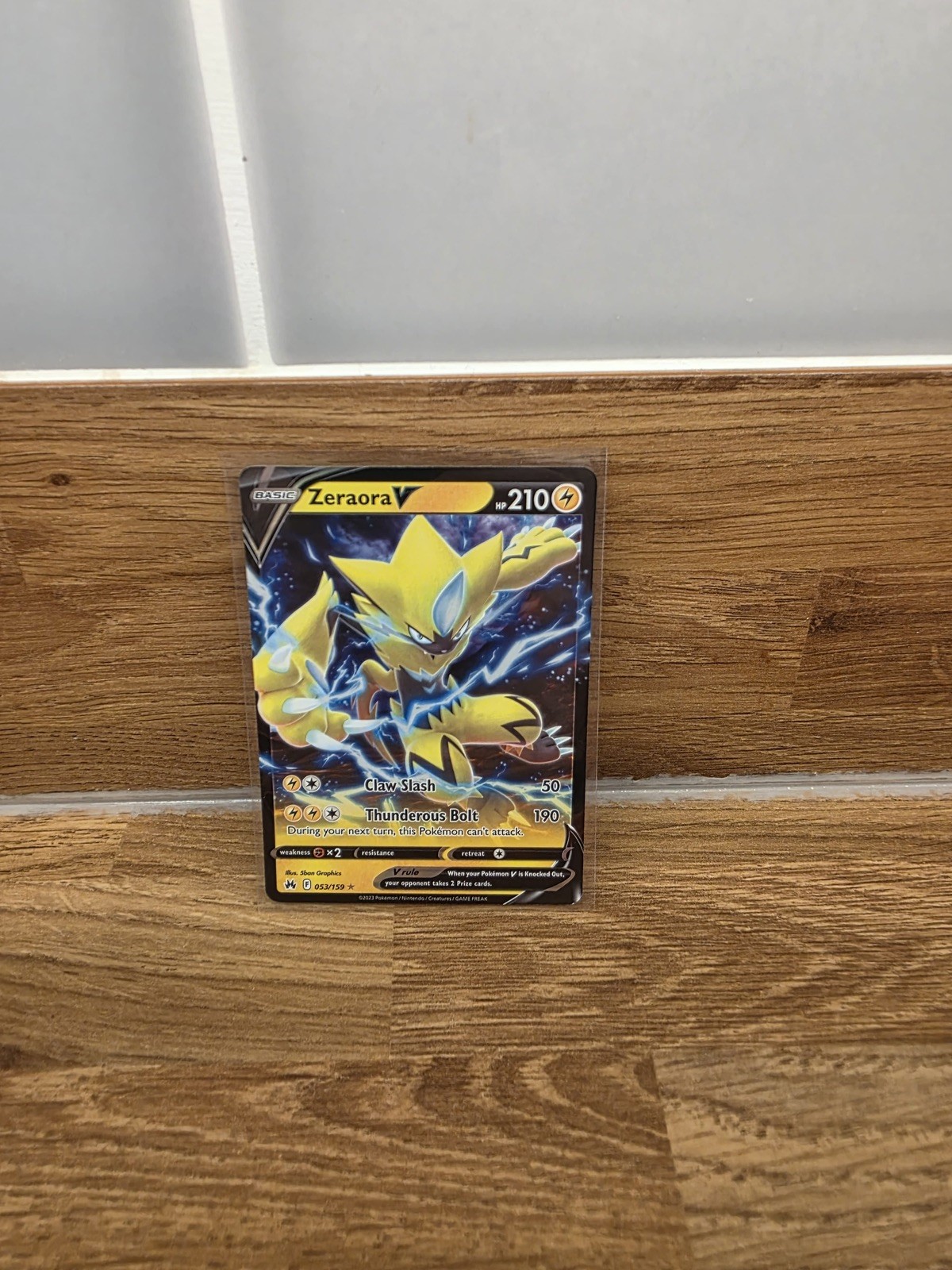 Pokémon TCG Zeraora V 053/159 Crown Zenith Holo Ultra Rare NM