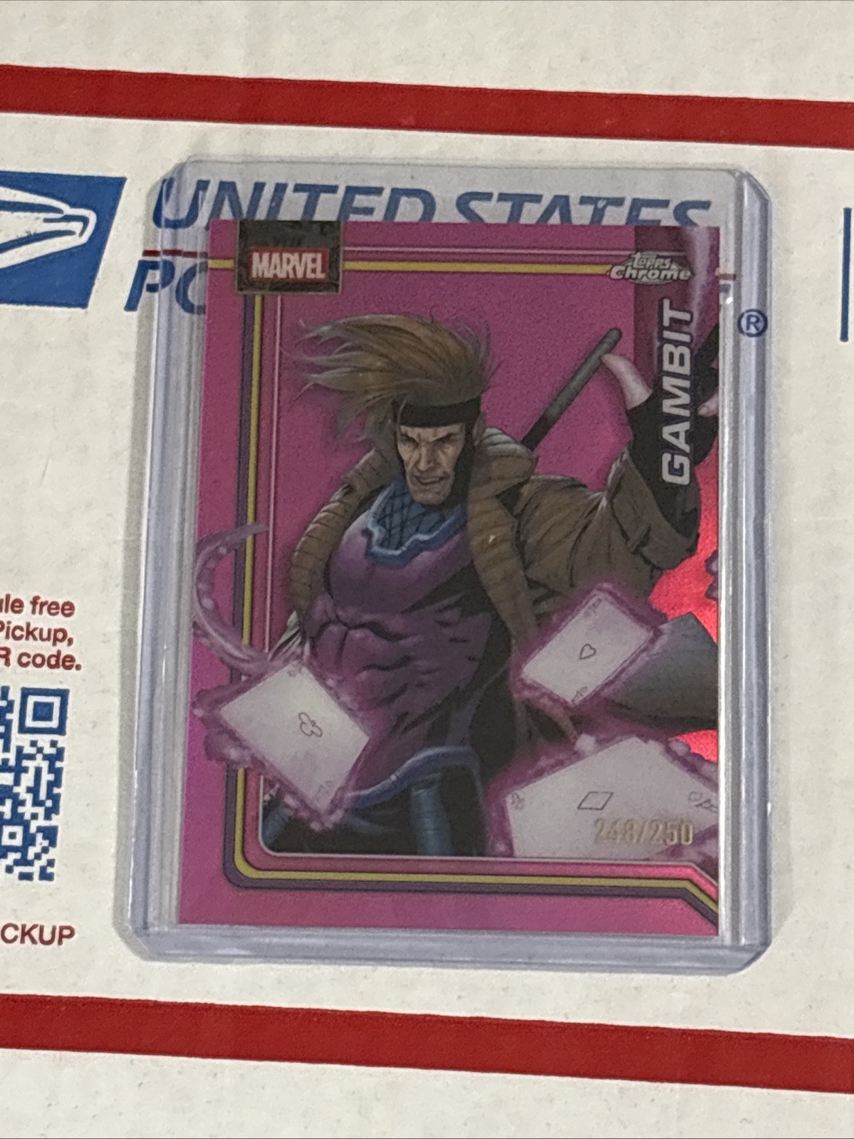 2026 Topps Chrome Marvel Gambit Pink Refractor Parallel /250