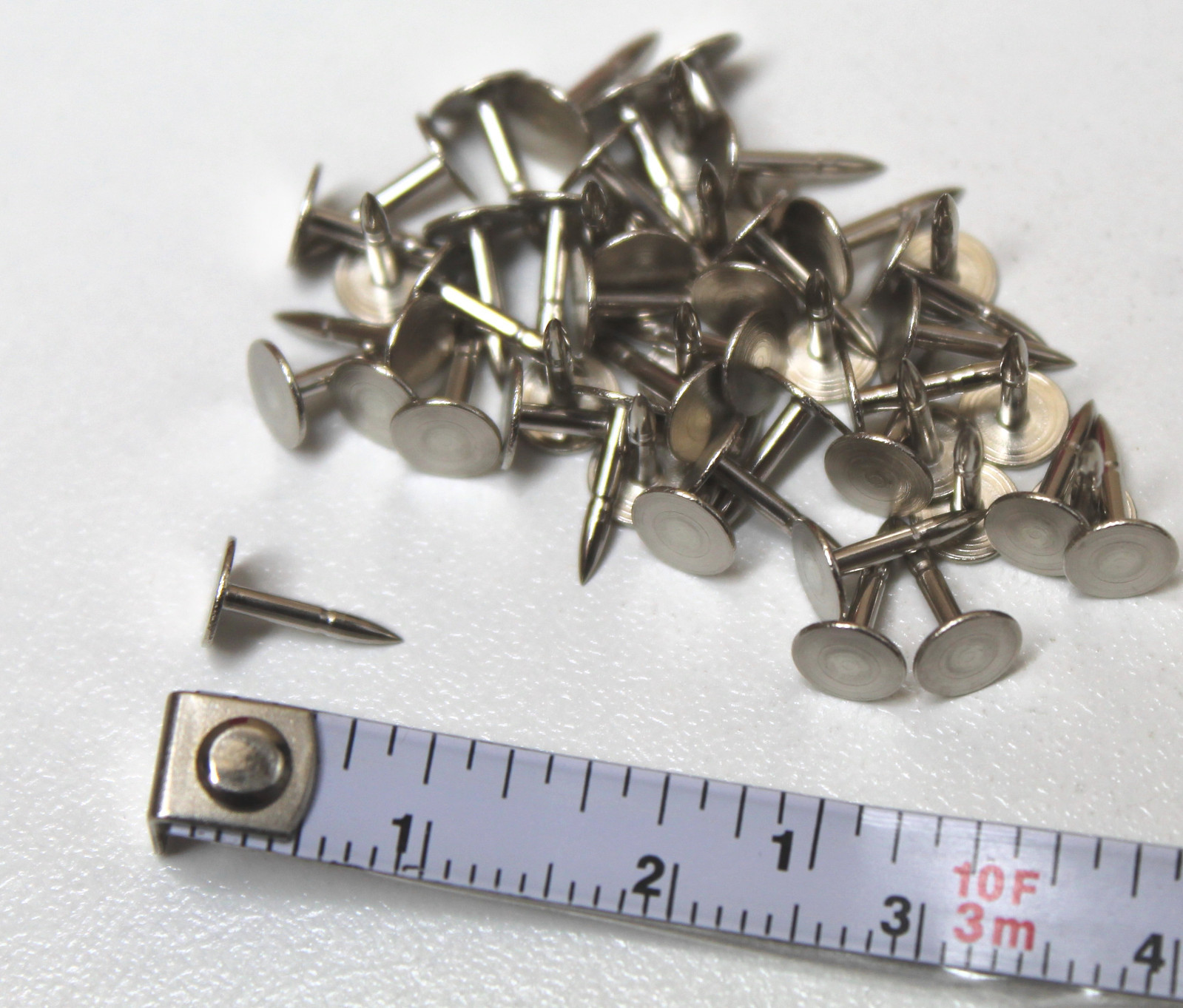 silver color pin post 4.5 head x 1.1mm w x 8mm L lot of 100 B9913