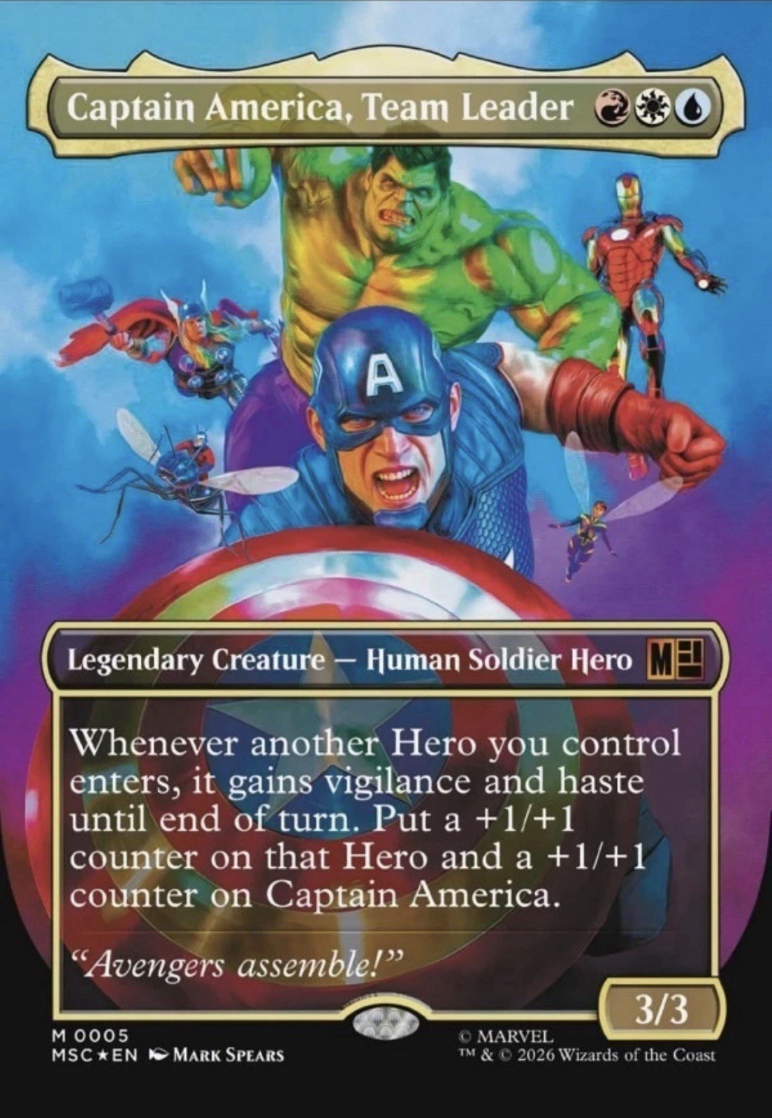 Captain America #12 Mark Spears Magic The Gathering Variant Marvel NM