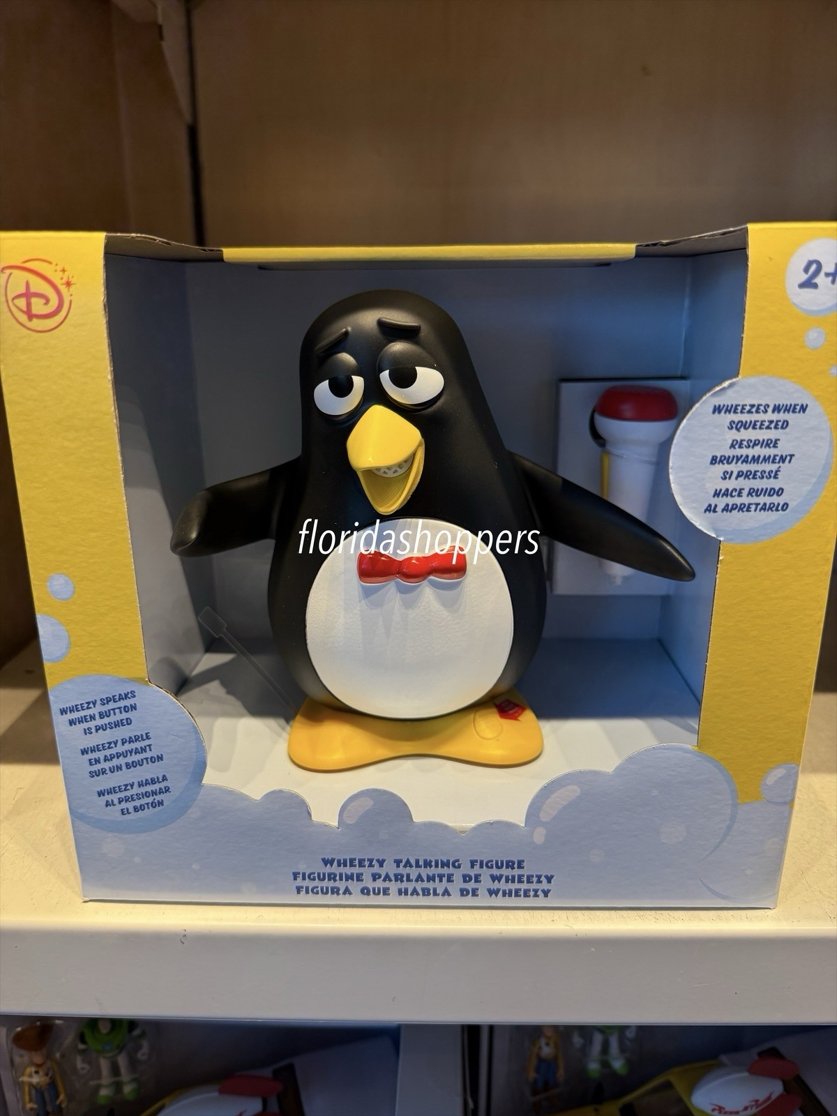 Disney Parks 2026 Pixar Toy Story 5 Wheezy Penguin Squeeze Talking Figure New