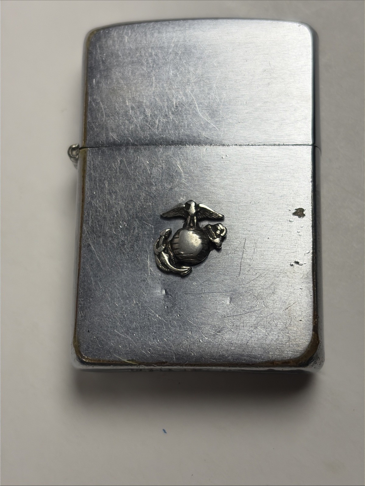 Vintage 1950s Zippo US Marines Lighter Very Rare New Flint.