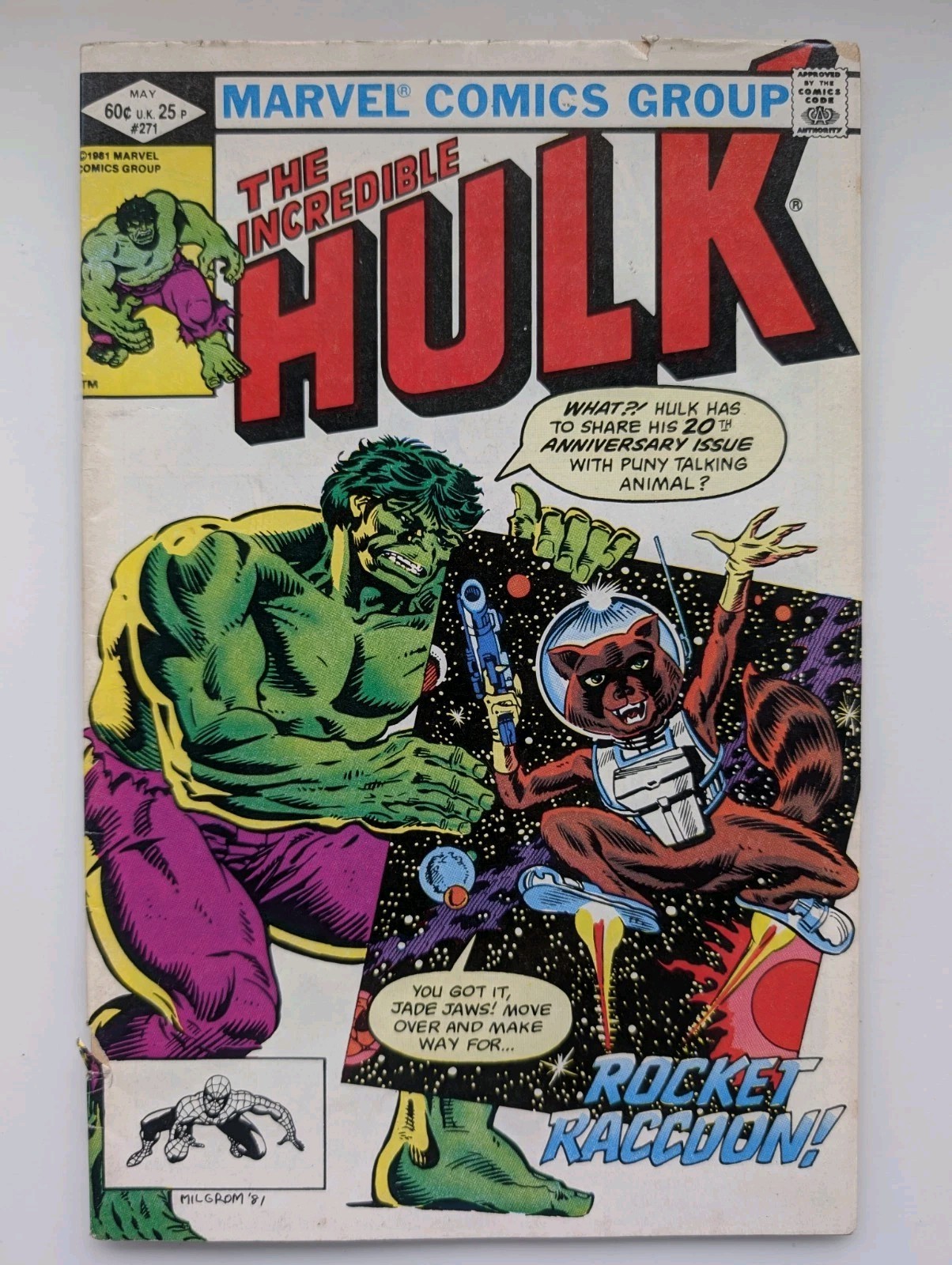 Incredible Hulk 271 Newsstand 1st Appearance Rocket Raccoon Key Marvel GotG 1982