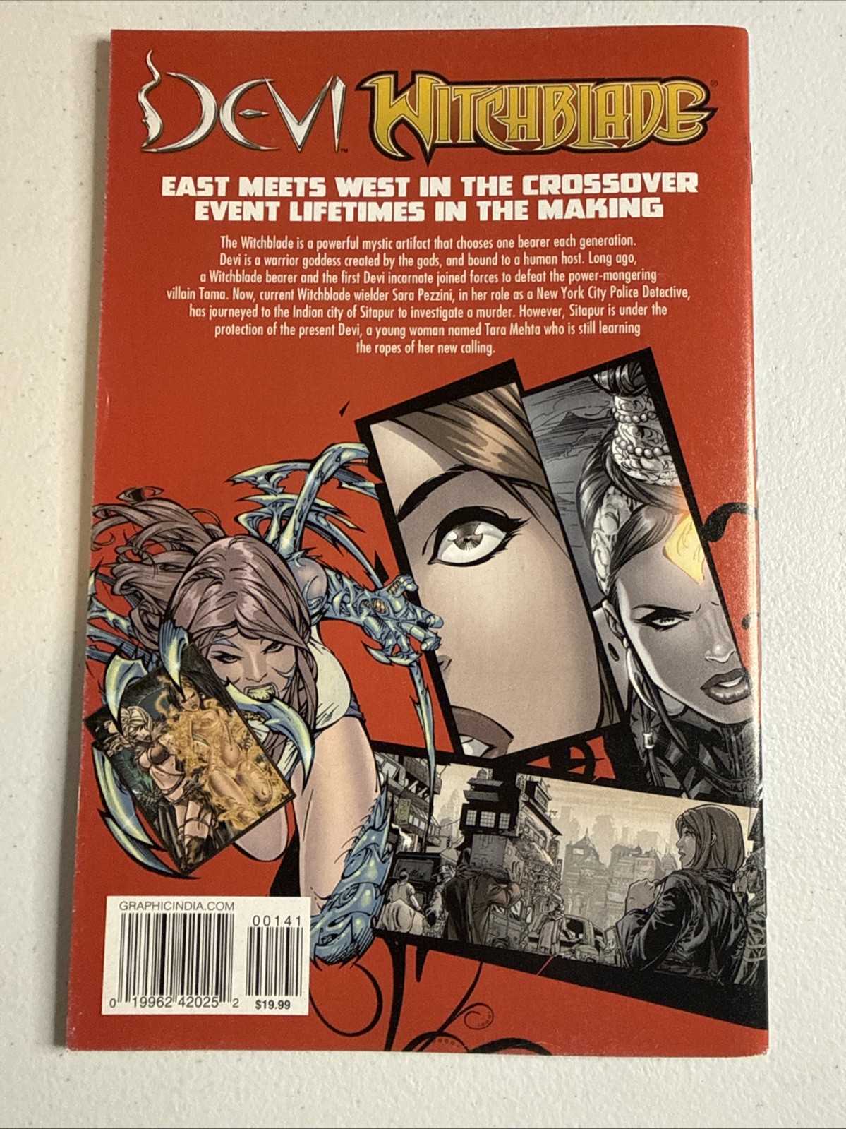 Devi Witchblade #1 Graphic India 2016 Frison Variant Ultra Rare Devi On Top