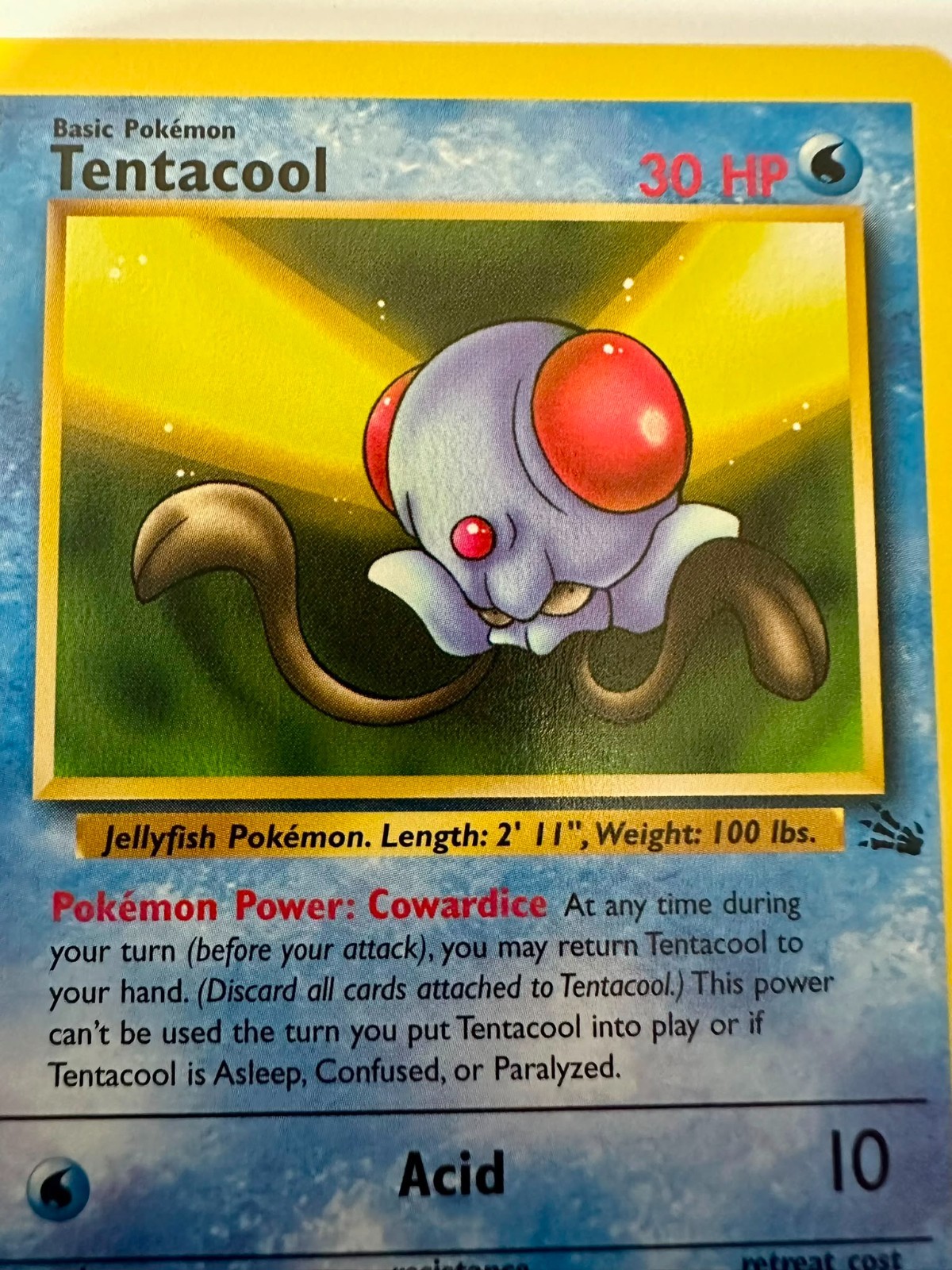Pokémon Tentacool Basic Fossil Regular 56/62 M/NM
