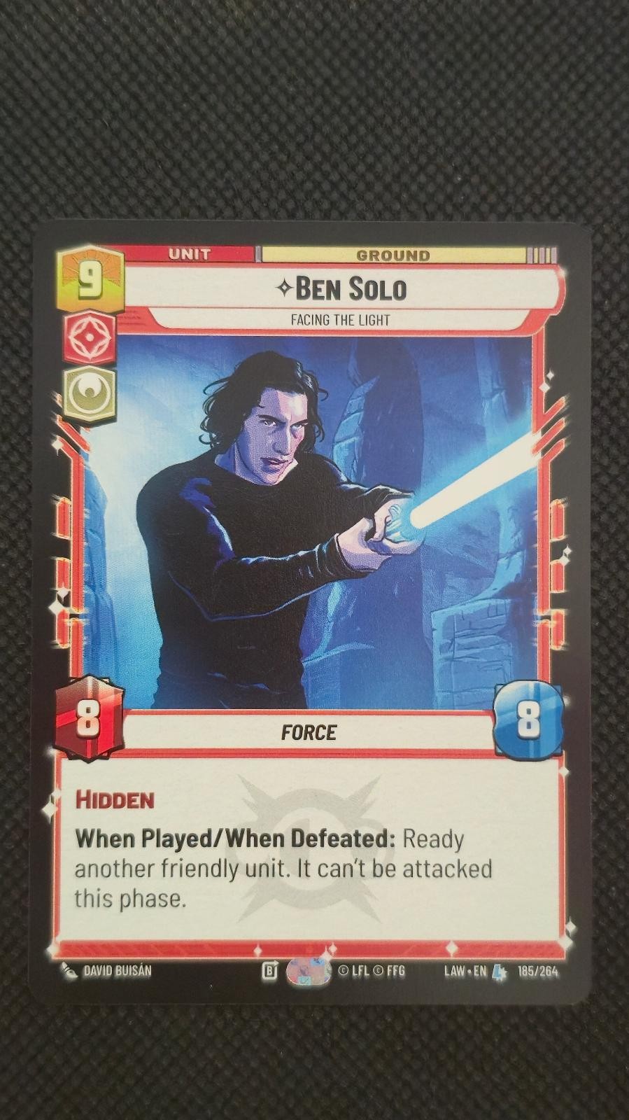 Ben Solo – Facing the Light LEGENDARY 185/264 A Lawless Time Star Wars Unlimited