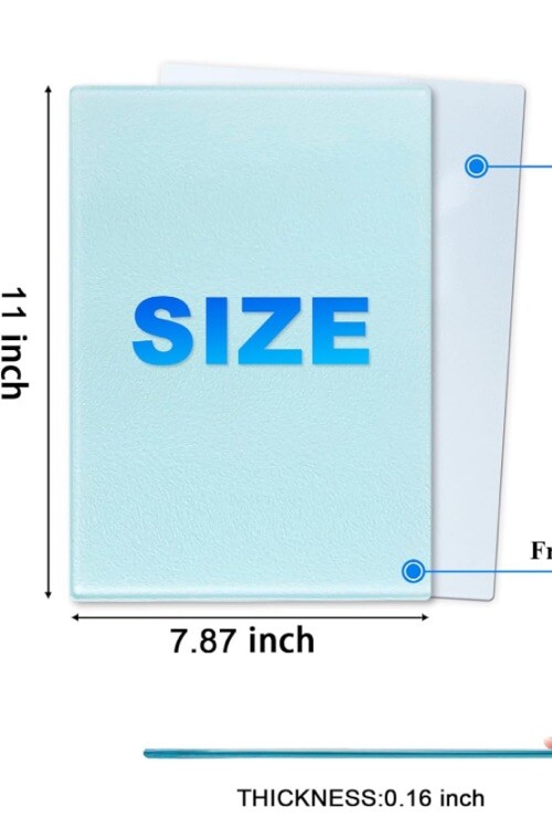 Disney Mickey Mouse Inspired tempered glass cutting board Heavy Quality 8×11