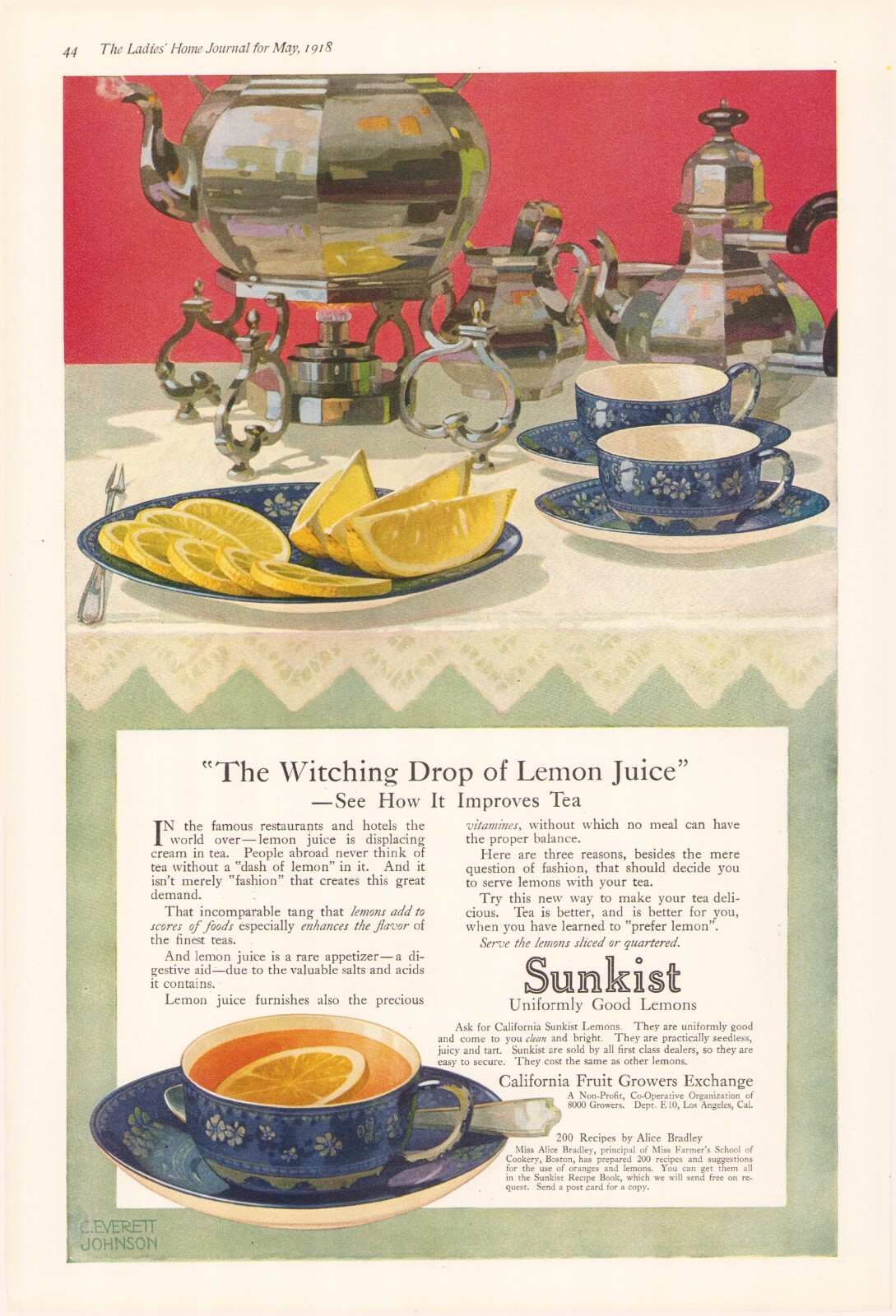 1918 SUNKIST CALIF LEMONS WITCHING DROP & CUTEX LG FORMAT 11×15 AD Read