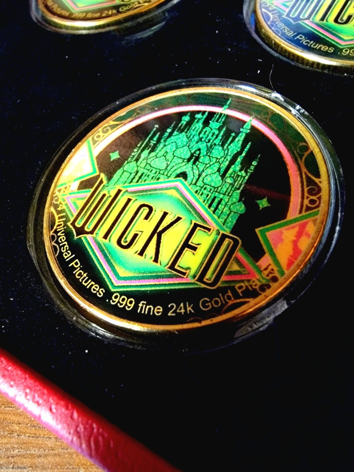 Wicked- 10 Piece- Reverse Proof-24k Gold Plated Collectors Set-KDC Hard Case.