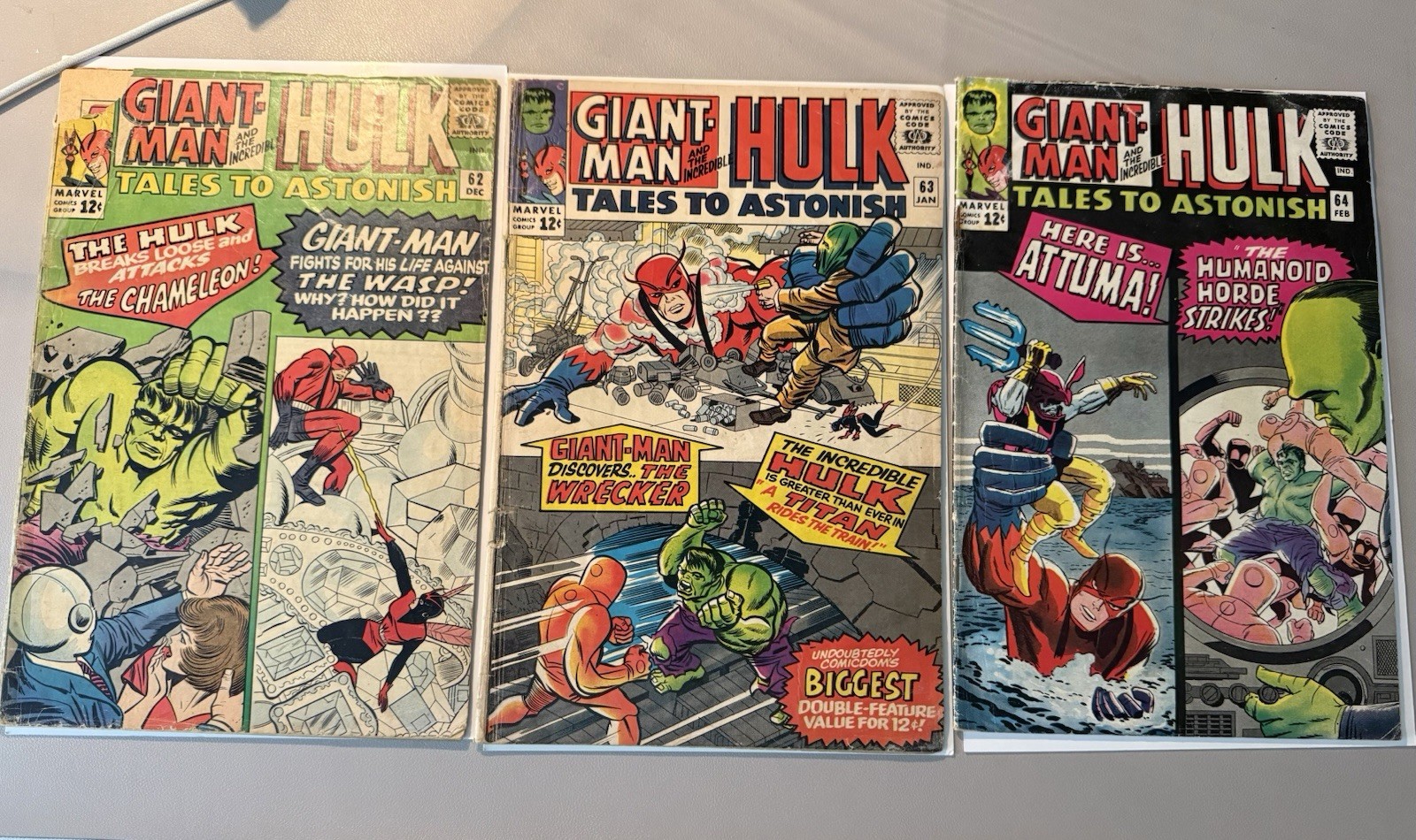 Tales to Astonish 62 63 64 1965. First Cameo, Full, Cover Appearance Leader. 1.5