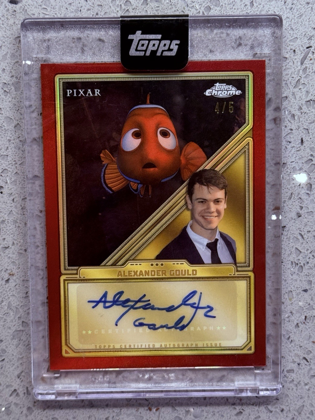 2025 Topps Chrome Disney Pixar NEMO FINDING NEMO Red Refractor AUTO #/5 1:6007