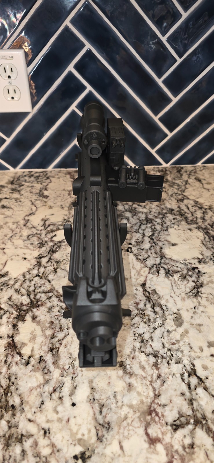 27″ BLACK Stormtrooper E-11 Blaster Rifle with Fold Out Stock | 3D Printed