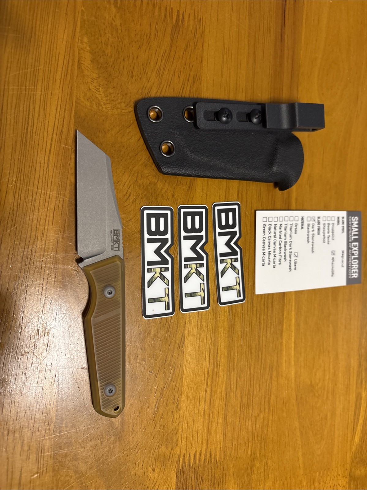 BMKT Field Spec Small Explorer Wharncliffe MagnaCut Dark Stonewash Ultem
