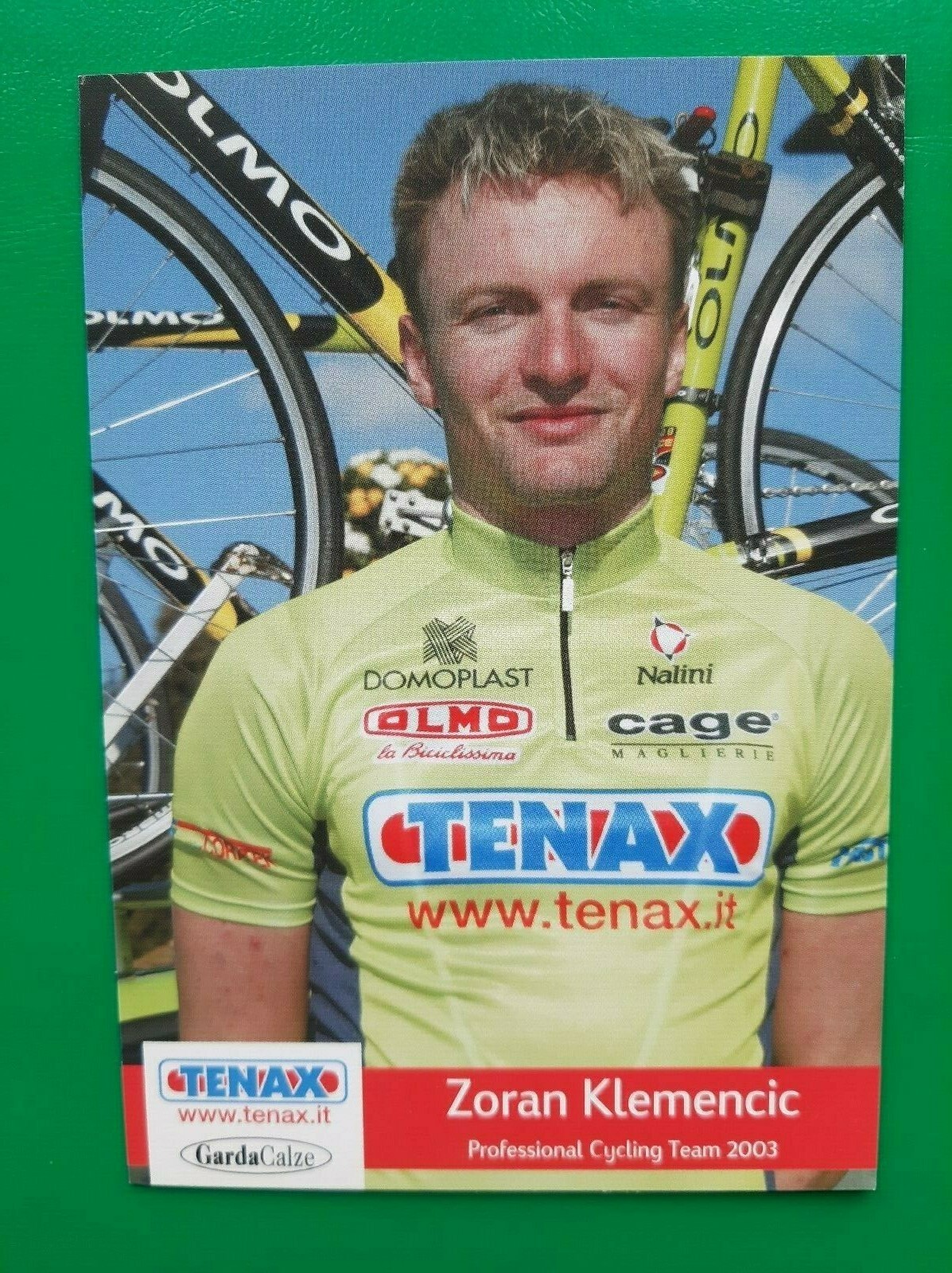 CYCLISME carte cycliste ZORAN KLEMENCIC équipe TENAX Garda Galze 2003
