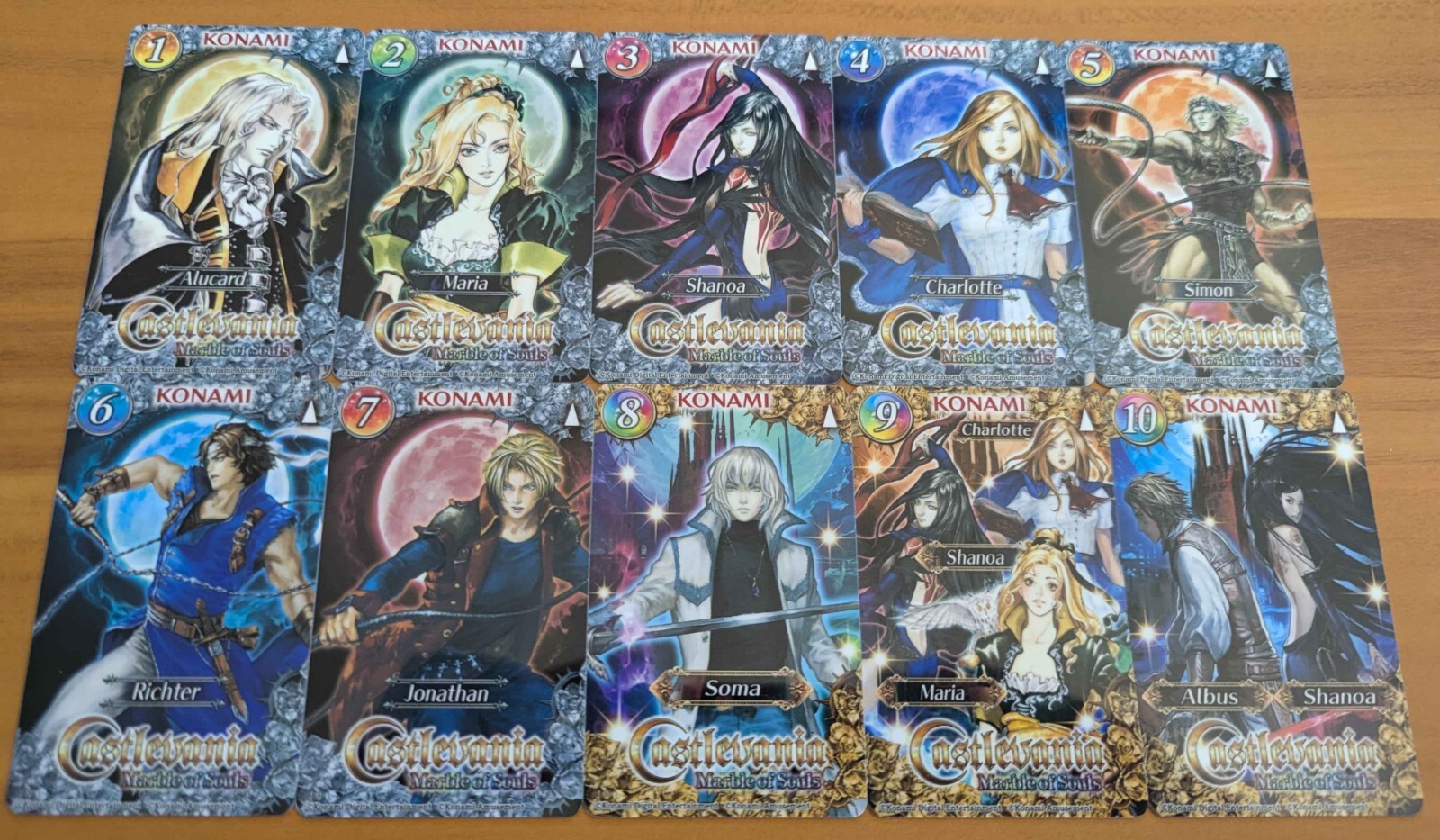 NEW Round1 Konami Castlevania Marble of Souls Card Singles & Sets