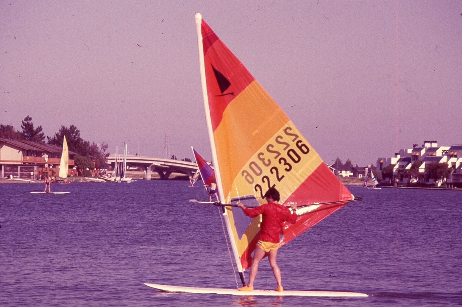 35 MM Color Slides Sports People Windsurfing Lake 1983 #9