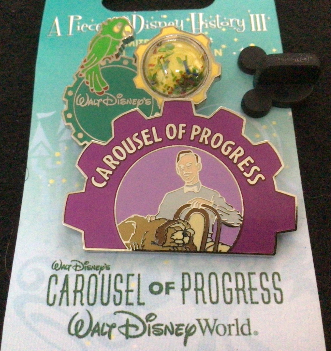 Disney carousel of progress Rover dog piece of history. LE Pin