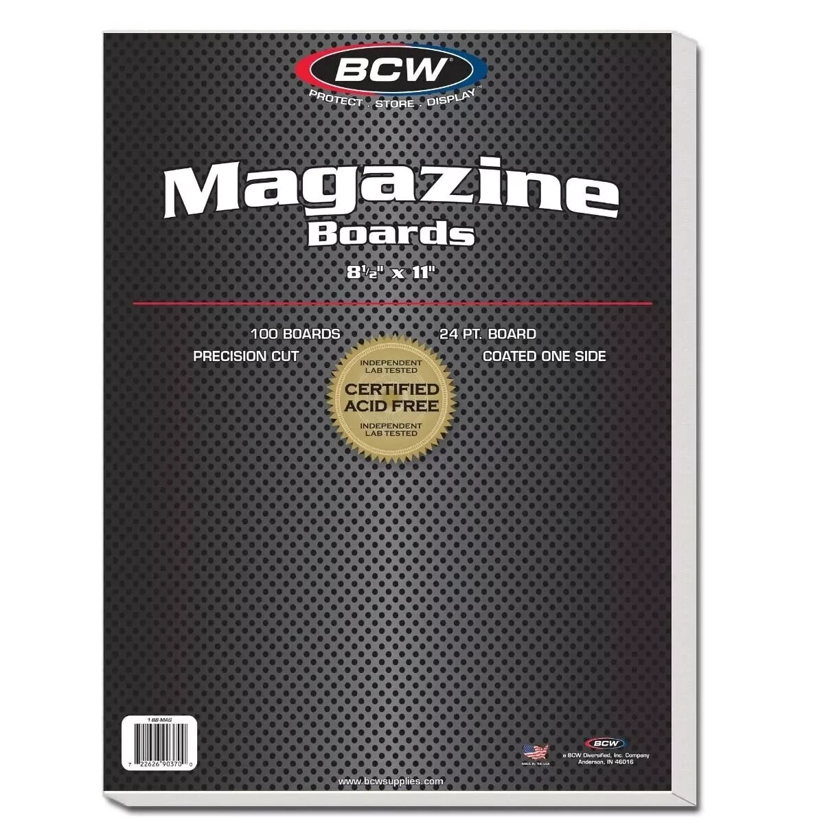 100 BCW Magazine Boards 8.5×11 Backing Board Acid Free Archival Quality