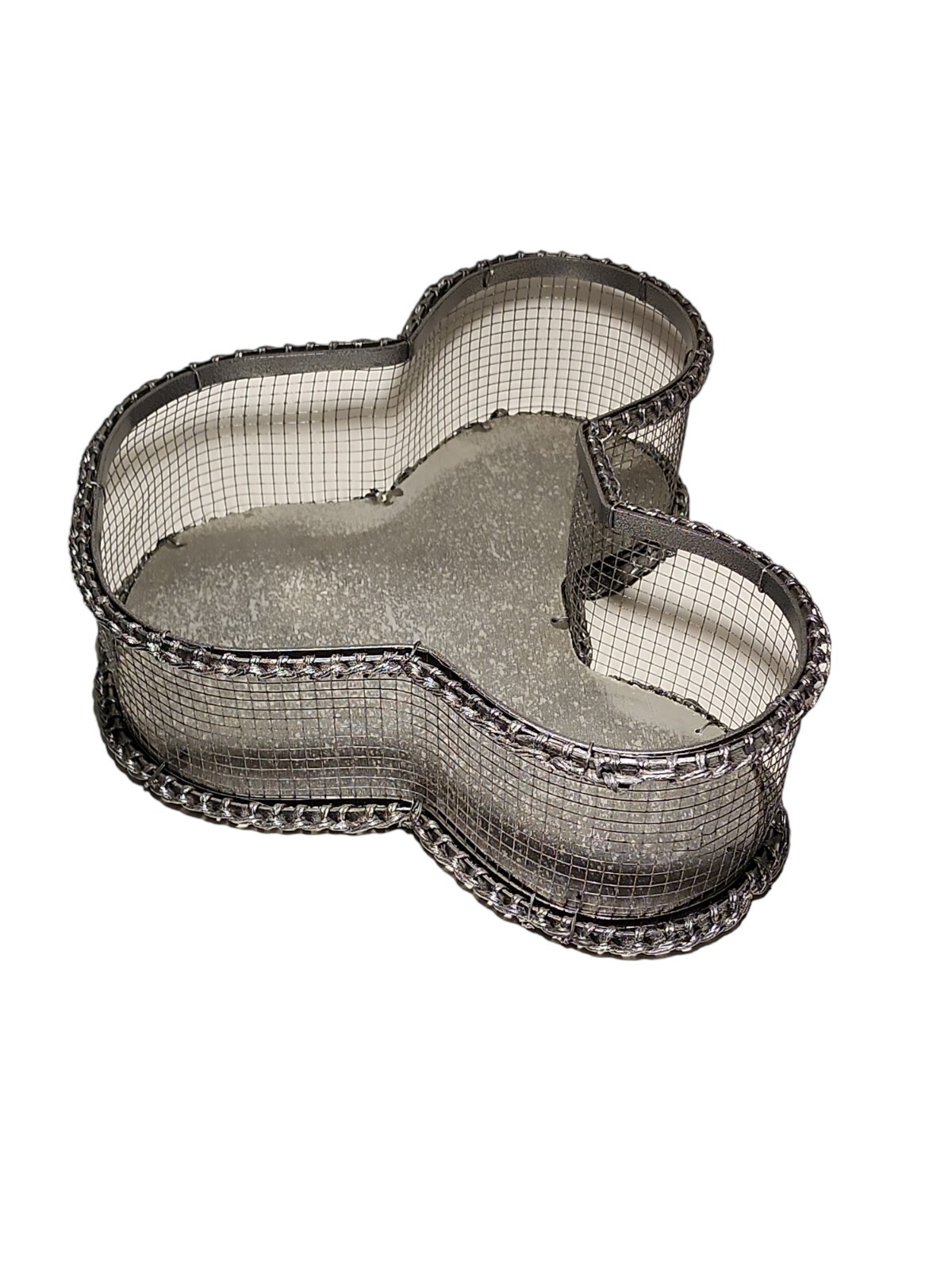 Disney Store Mickey Head Silver Storage Basket Wire Wicker 14″ x 11″ Cast Member